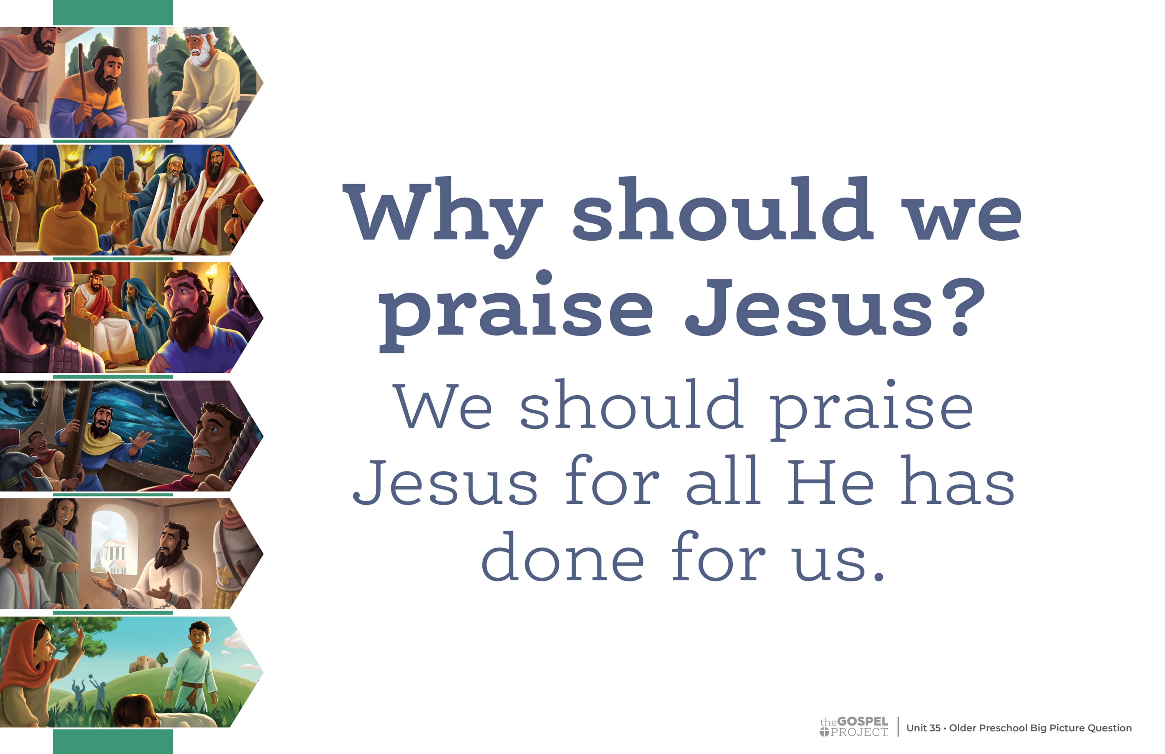 slide 2 of 3 for The Gospel Project for Preschool: Preschool Poster Pack - Volume 12: From This World to the World to Come
