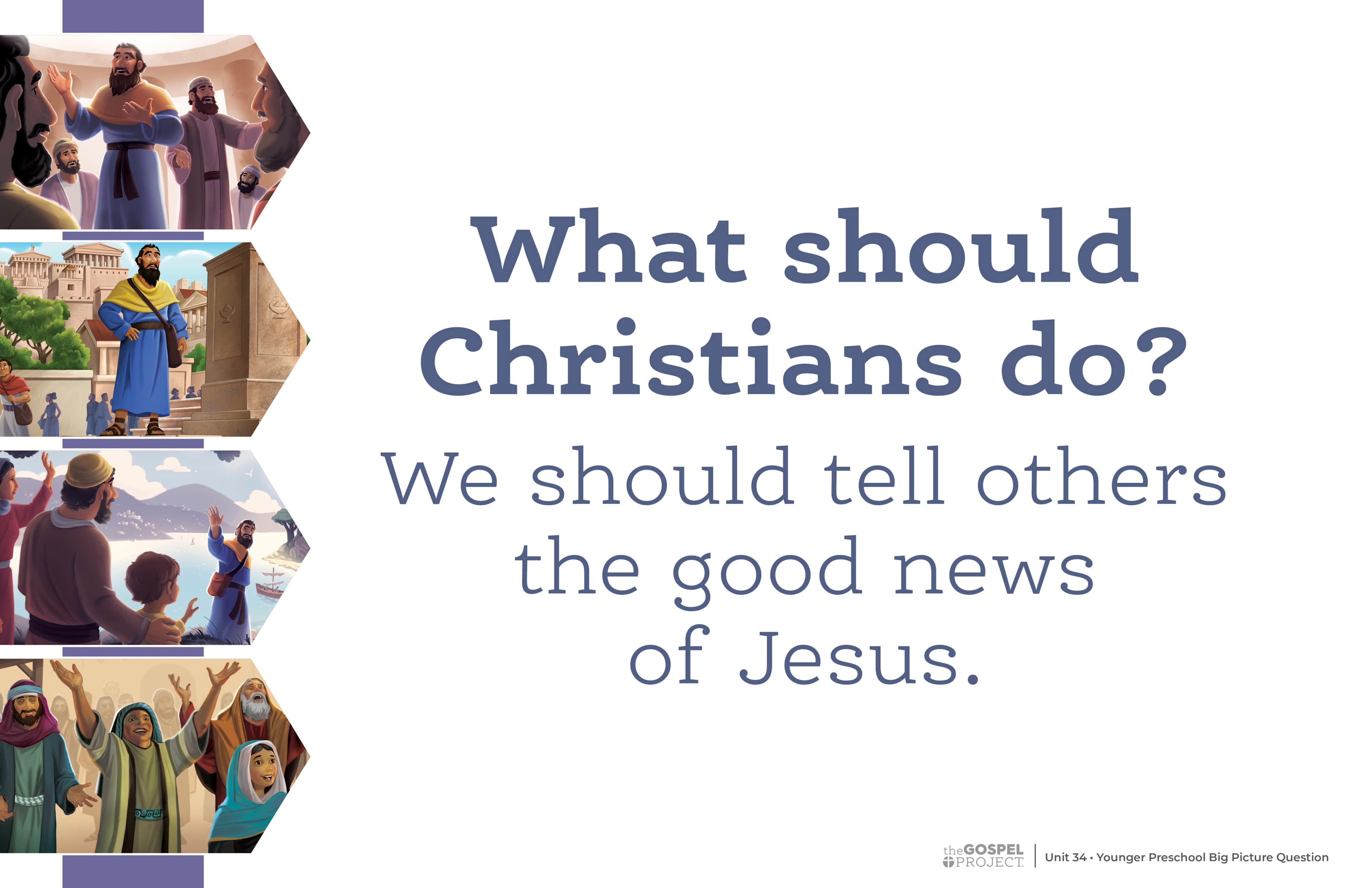 slide 3 of 3 for The Gospel Project for Preschool: Preschool Poster Pack - Volume 12: From This World to the World to Come
