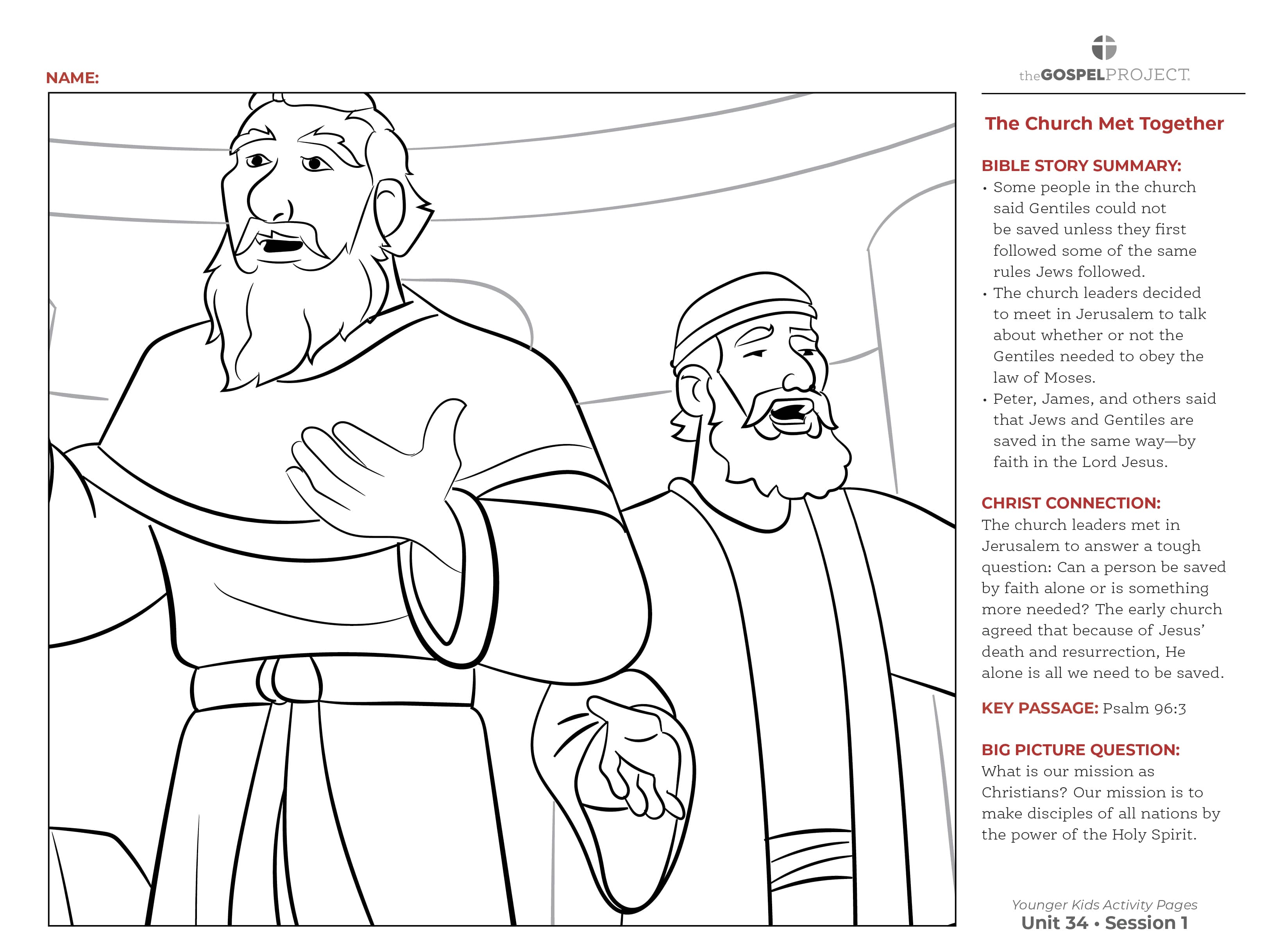 slide 3 of 3 for The Gospel Project for Kids: Younger Kids Activity Pages - Volume 12: From This World to the World to Come