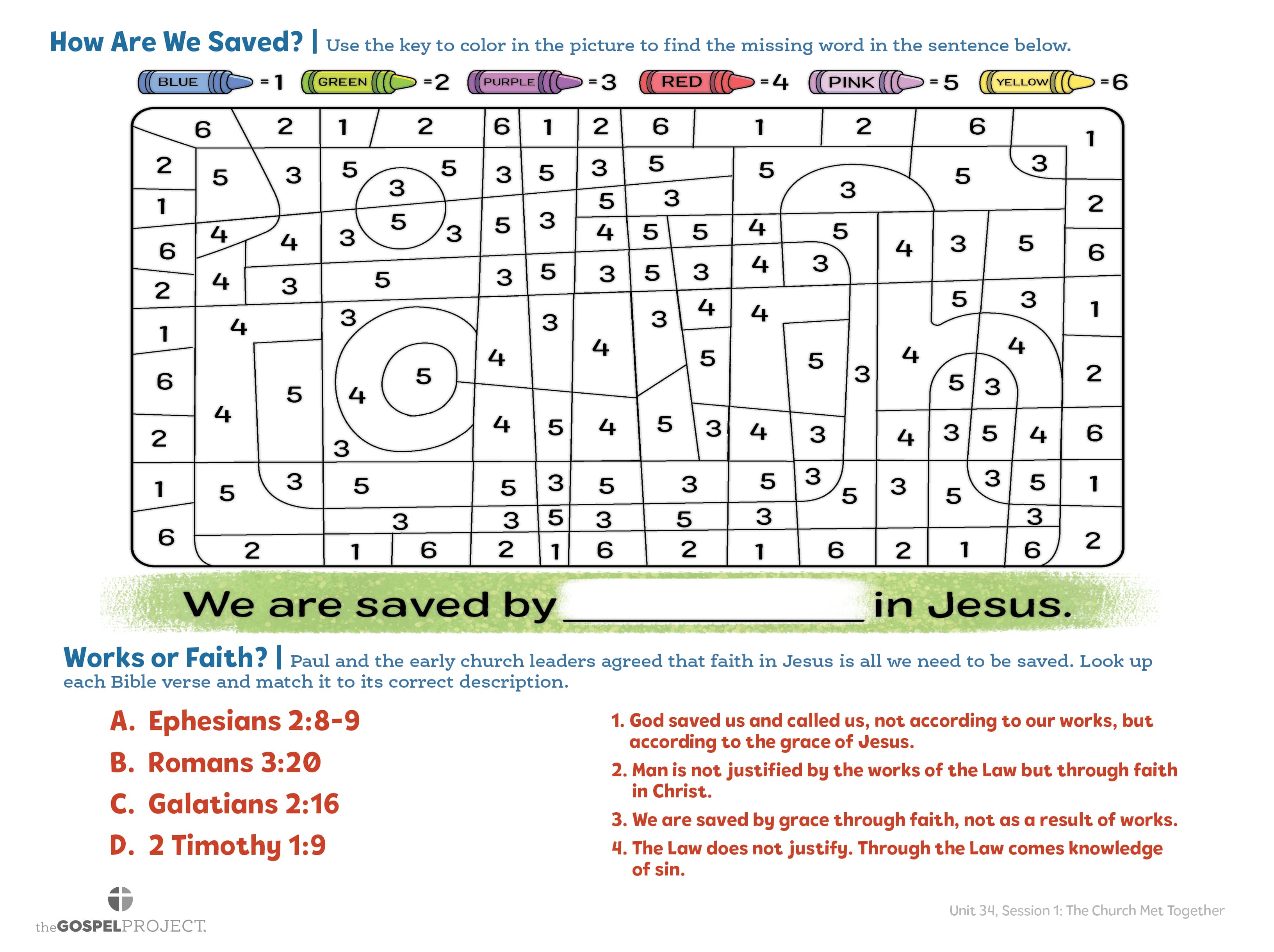 slide 3 of 3 for The Gospel Project for Kids: Older Kids Activity Pages - Volume 12: From This World to the World to Come