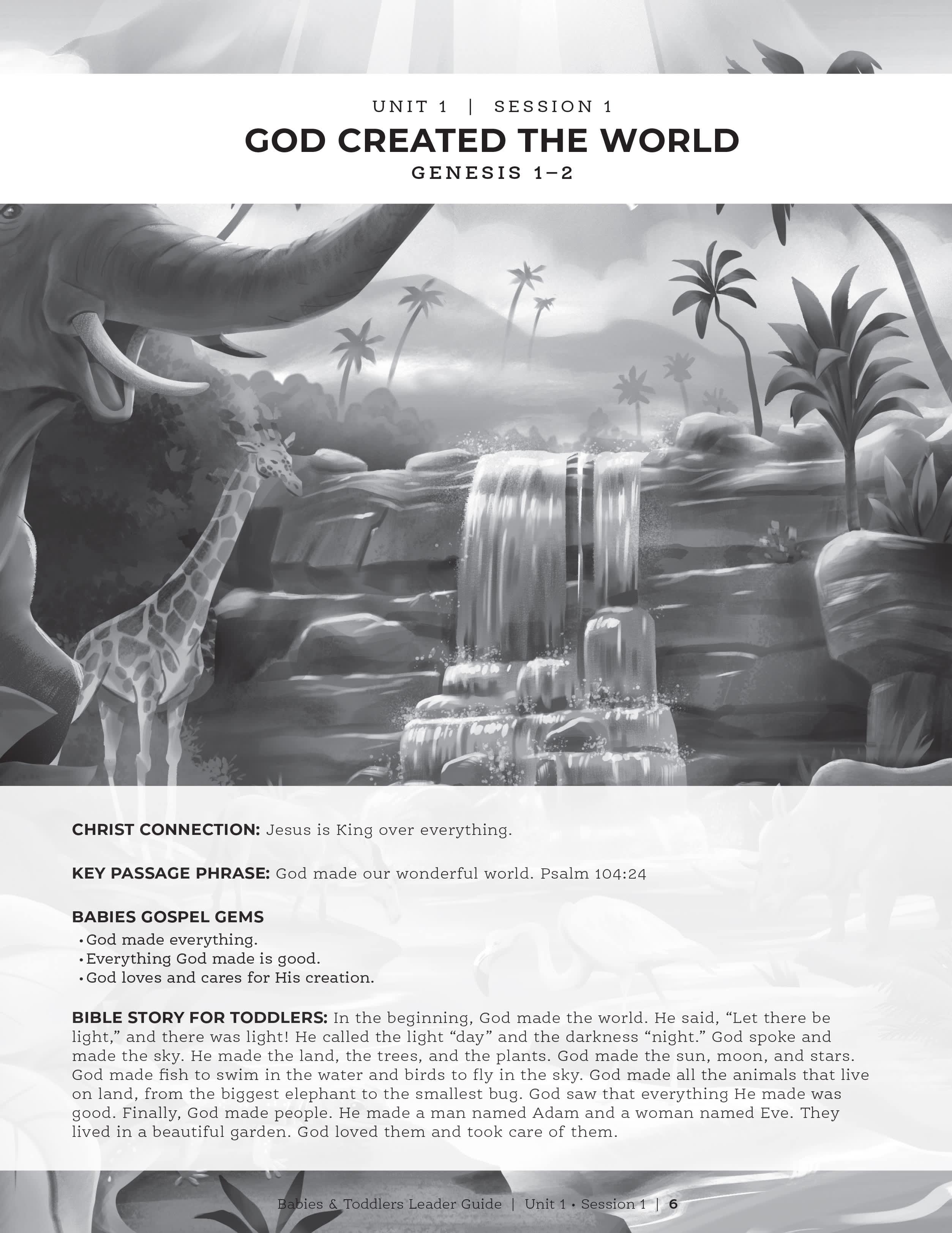 slide 2 of 3 for The Gospel Project for Preschool: Babies & Toddlers Leader Guide - Volume 1: Creation and Covenant
