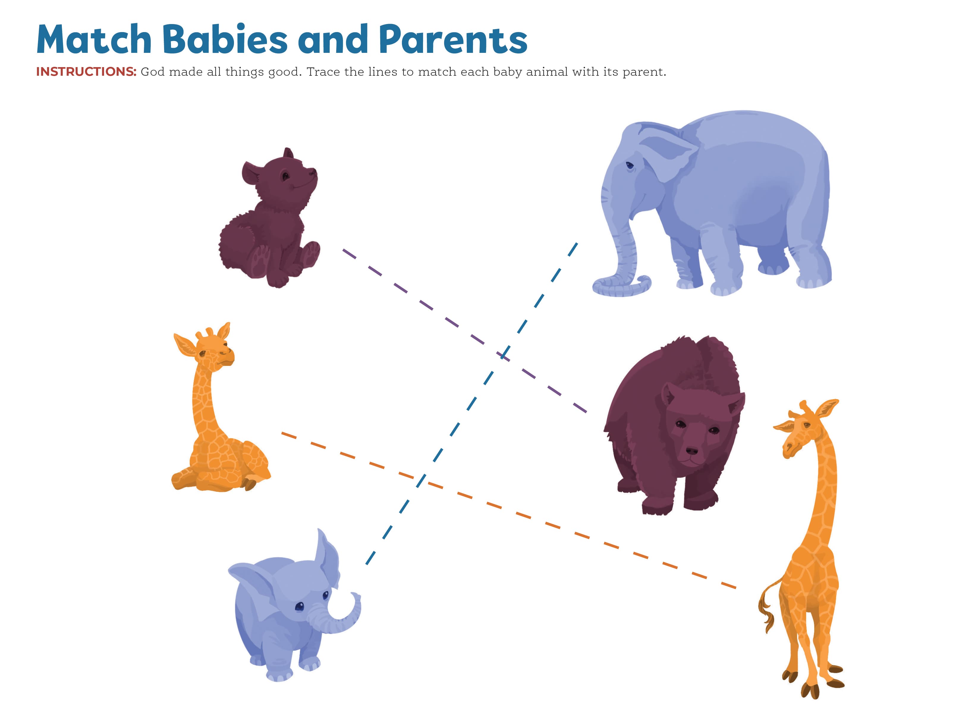 slide 2 of 3 for The Gospel Project for Preschool: Younger Preschool Activity Pages - Volume 1: Creation and Covenant