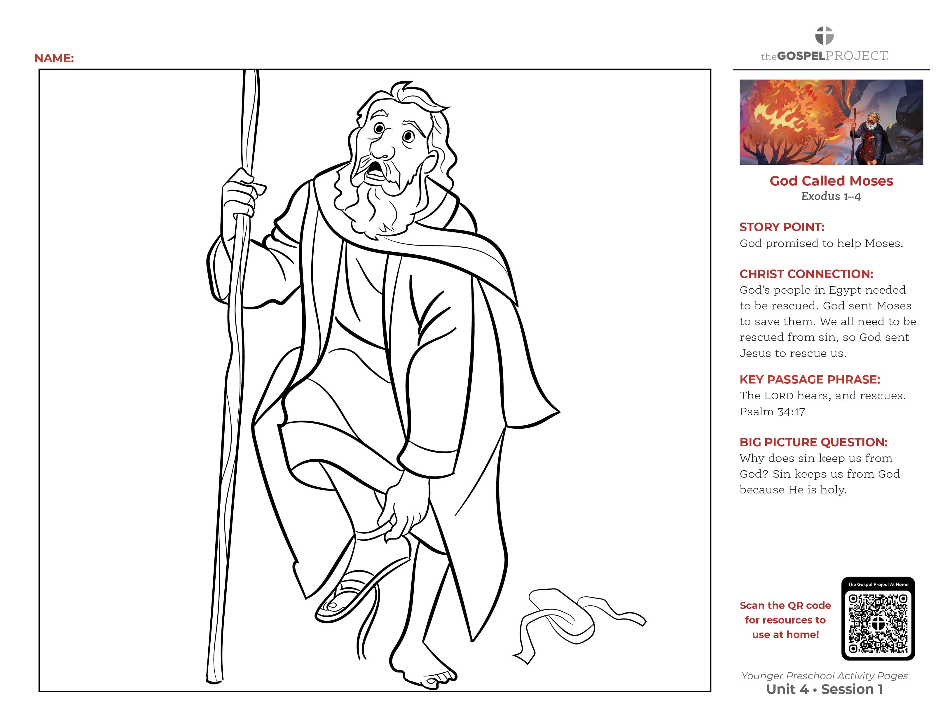 slide 3 of 3 for The Gospel Project for Preschool: Younger Preschool Activity Pages - Volume 2: Law and Life
