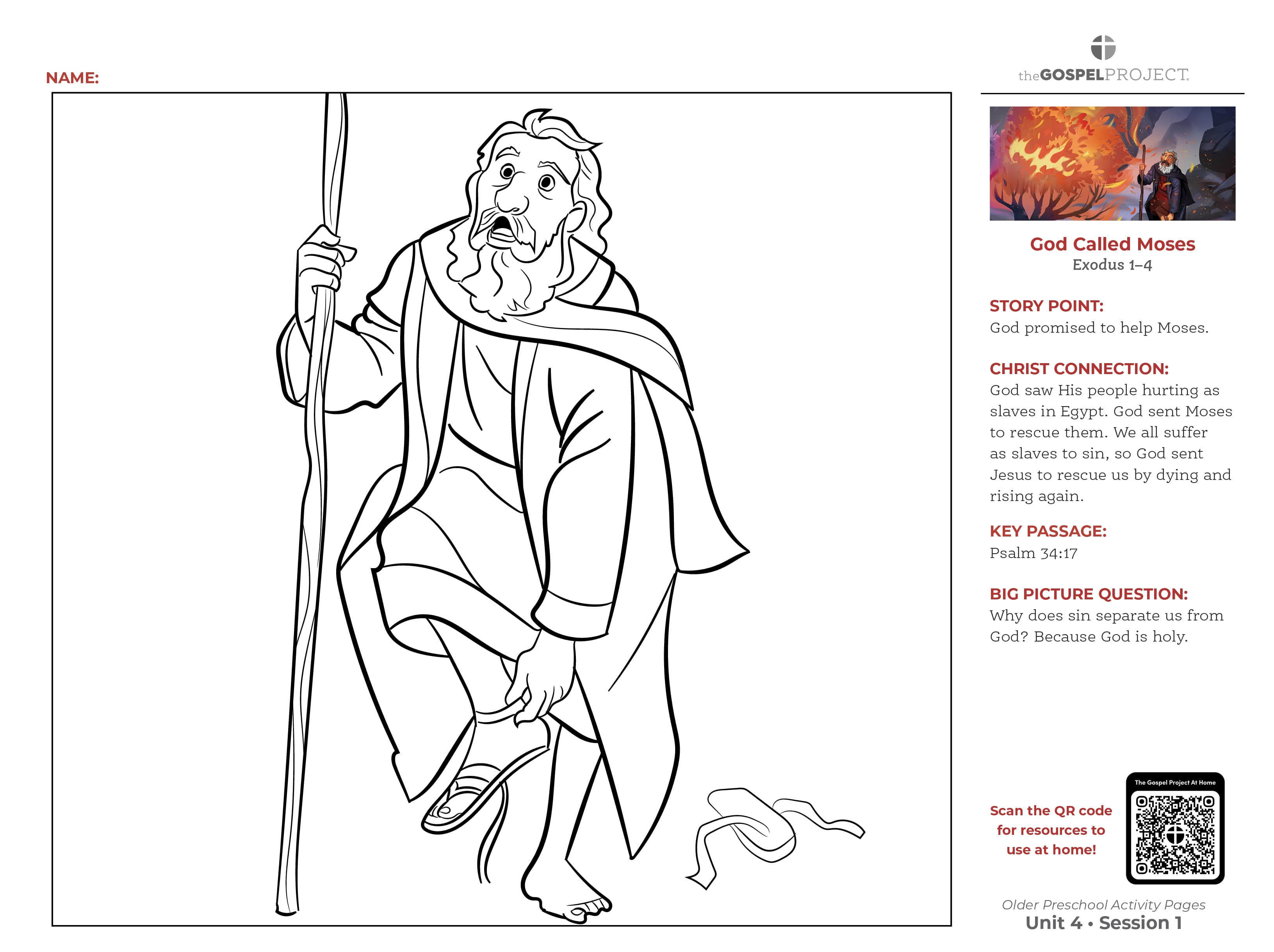 slide 3 of 3 for The Gospel Project for Preschool: Older Preschool Activity Pages - Volume 2: Law and Life
