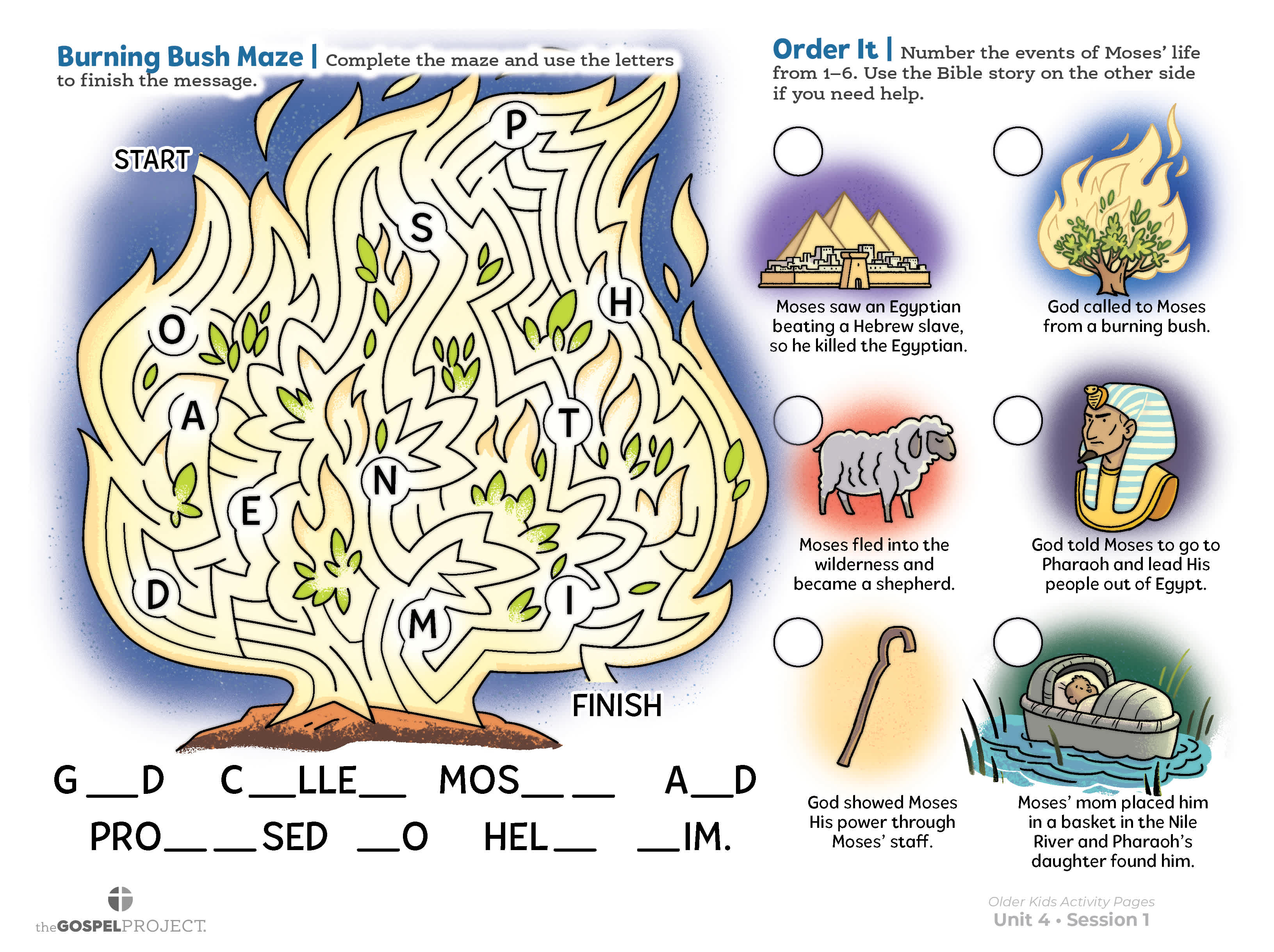 slide 3 of 3 for The Gospel Project for Kids: Older Kids Activity Pages - Volume 2: Law and Life