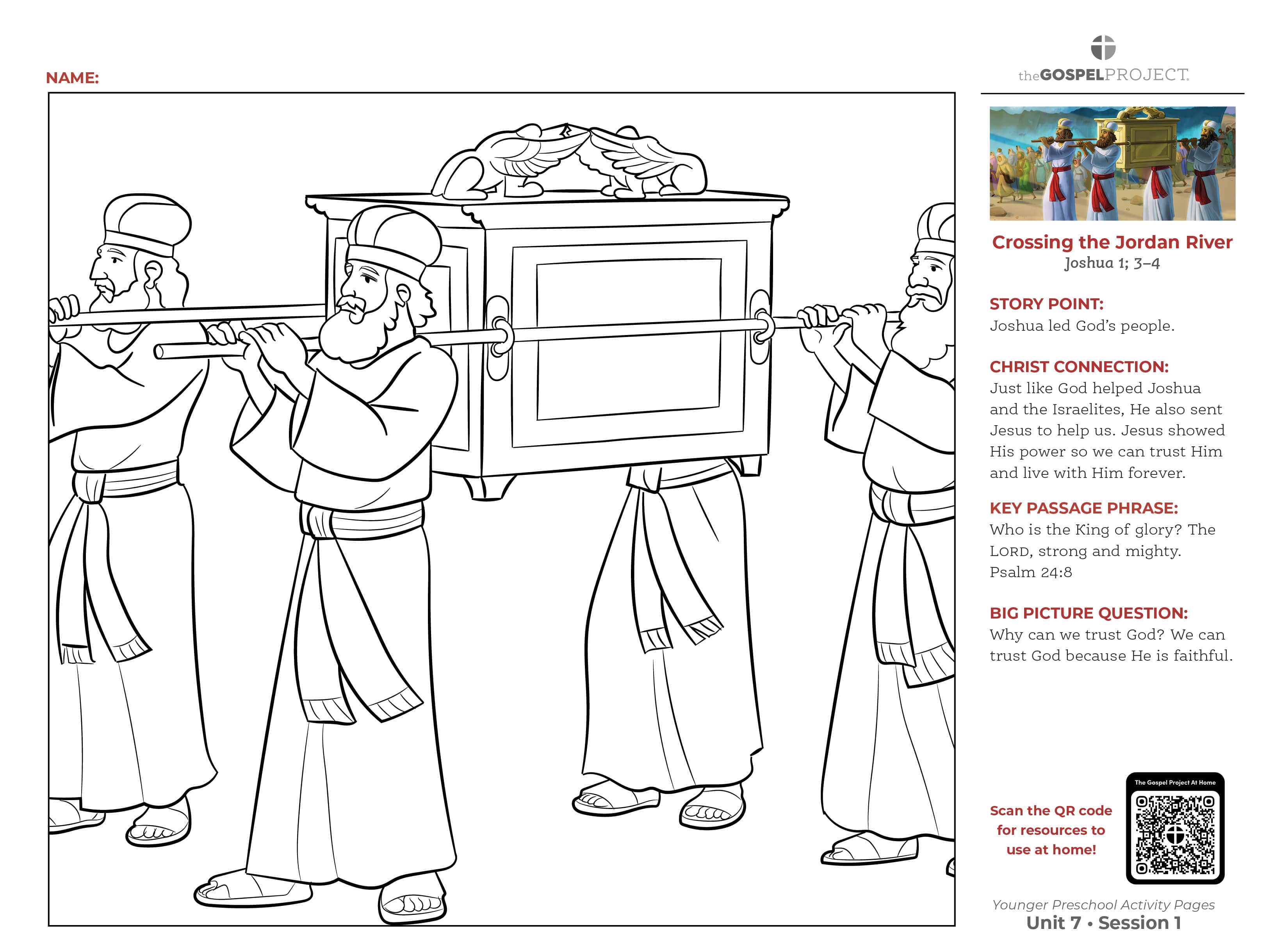 slide 3 of 3 for The Gospel Project for Preschool: Younger Preschool Activity Pages - Volume 3: Land and Loss