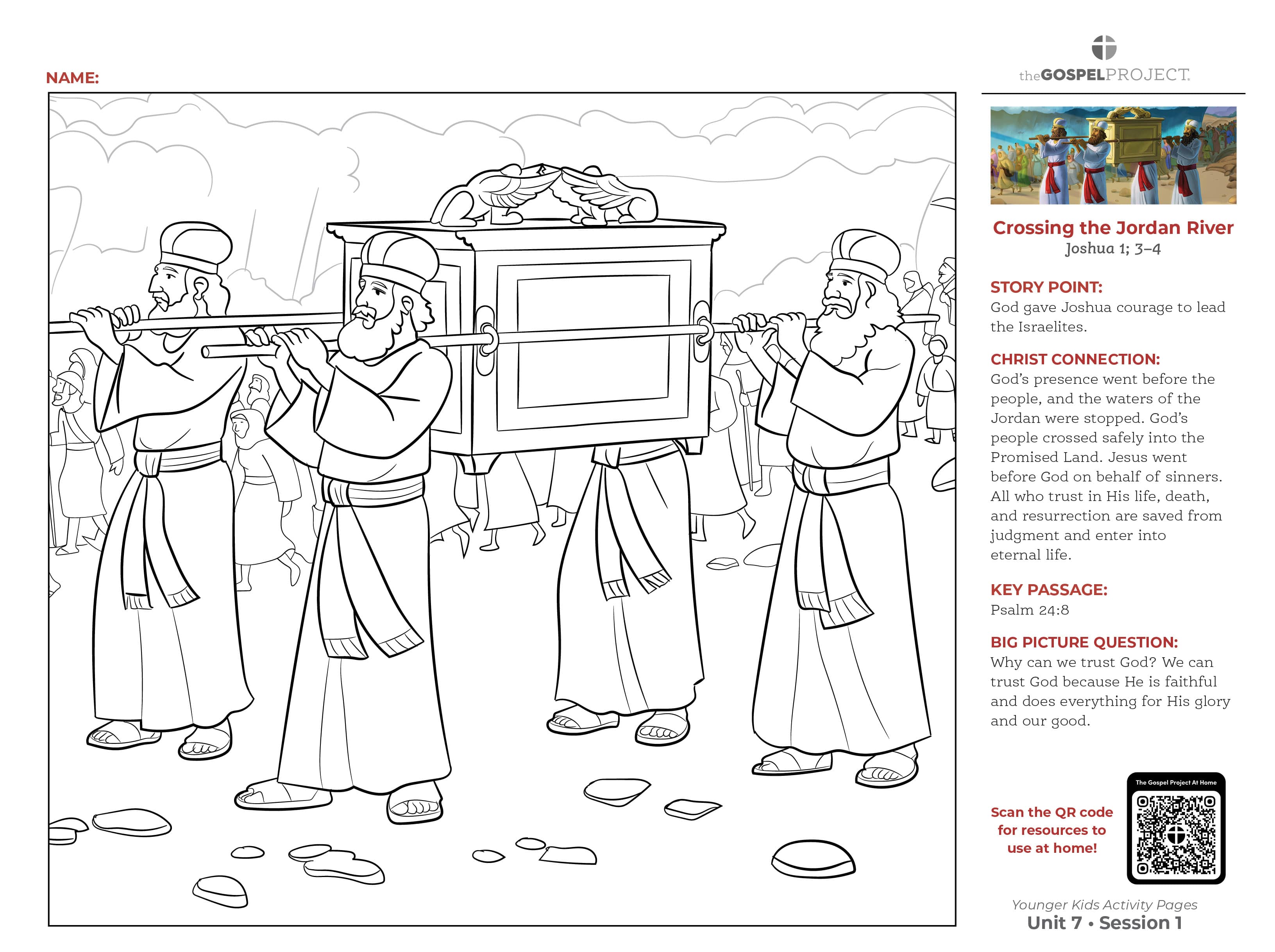 slide 3 of 3 for The Gospel Project for Kids: Younger Kids Activity Pages - Volume 3: Land and Loss