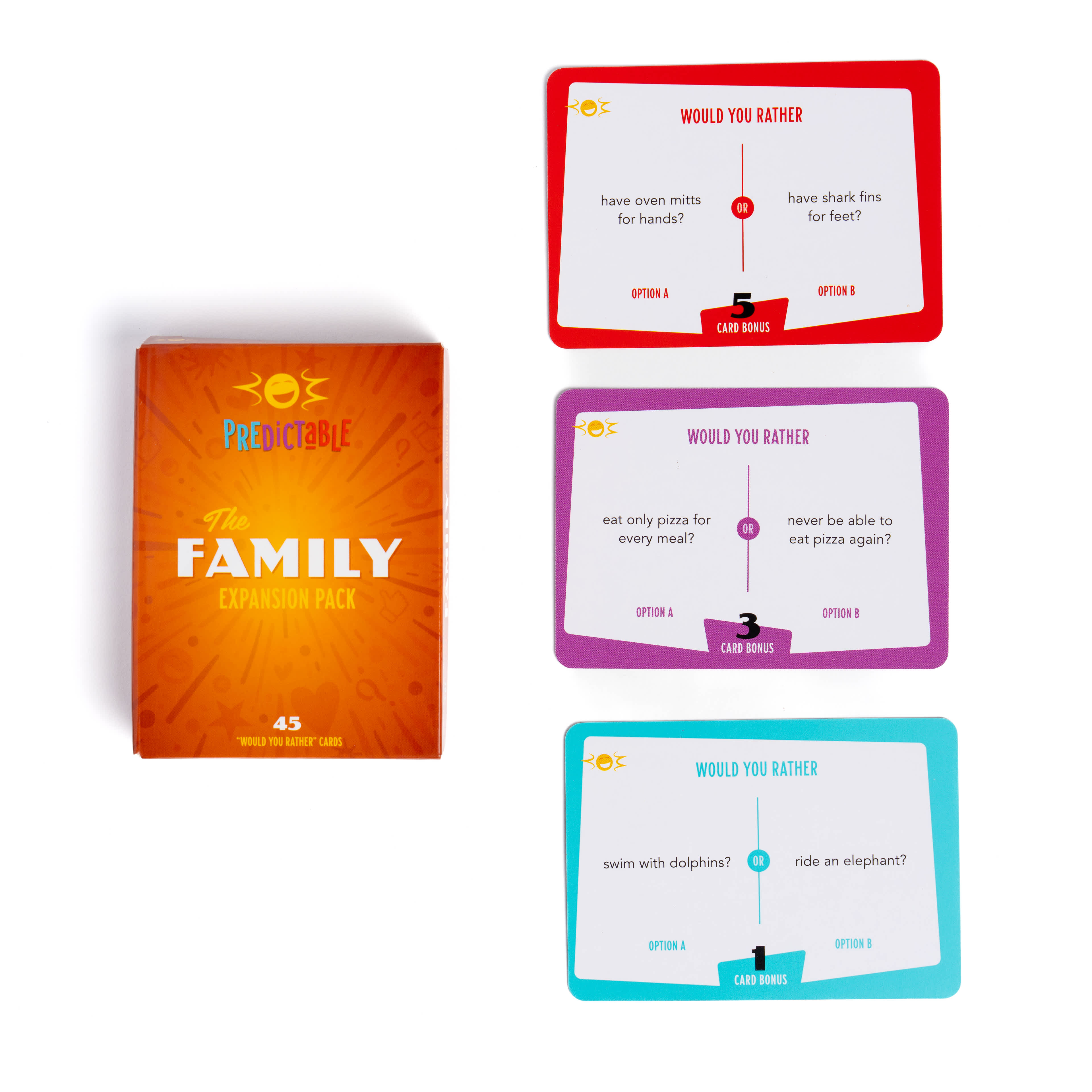 slide 4 of 4 for Family - A Predictable Game Expansion Card Pack