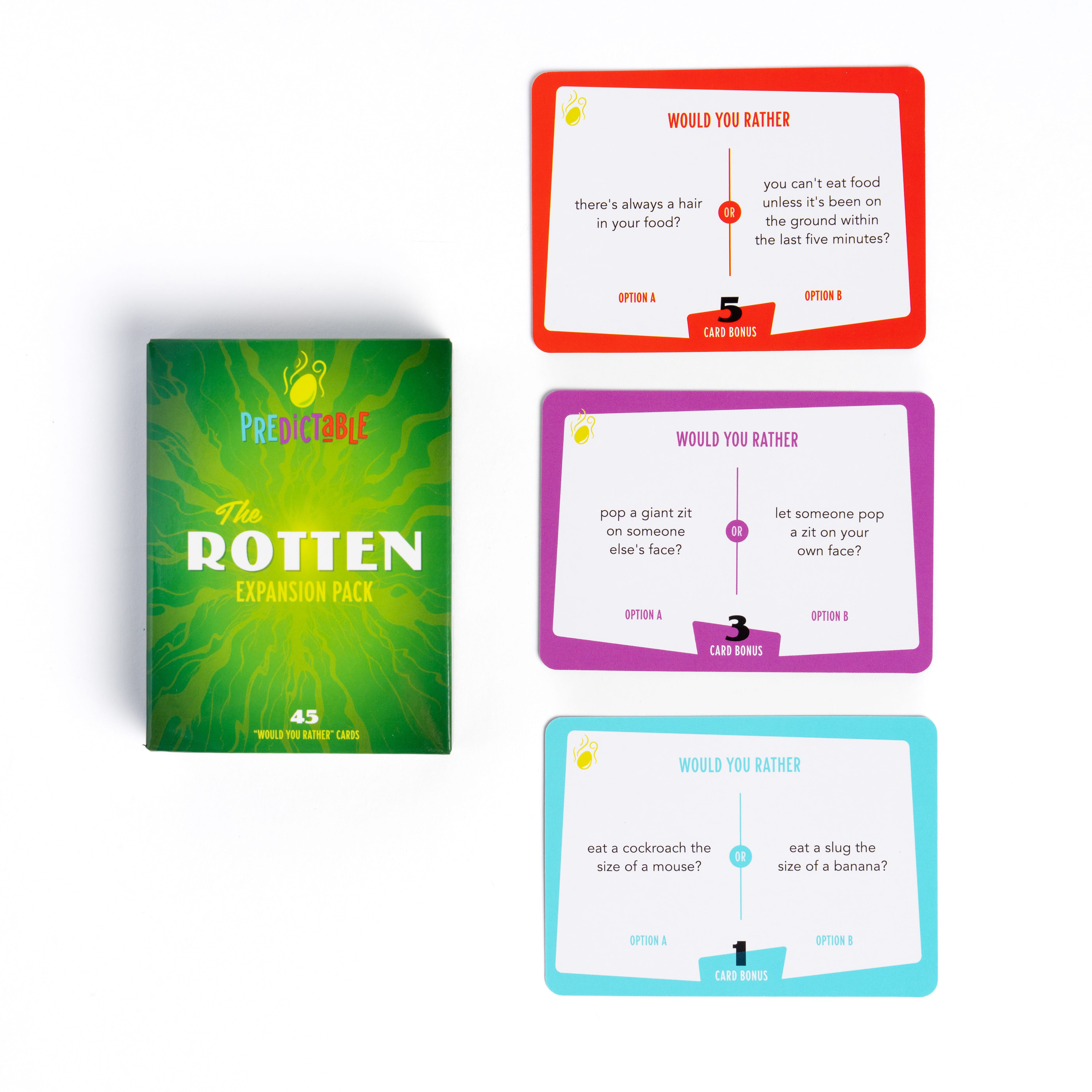 slide 4 of 4 for Rotten - A Predictable Game Expansion Card Pack