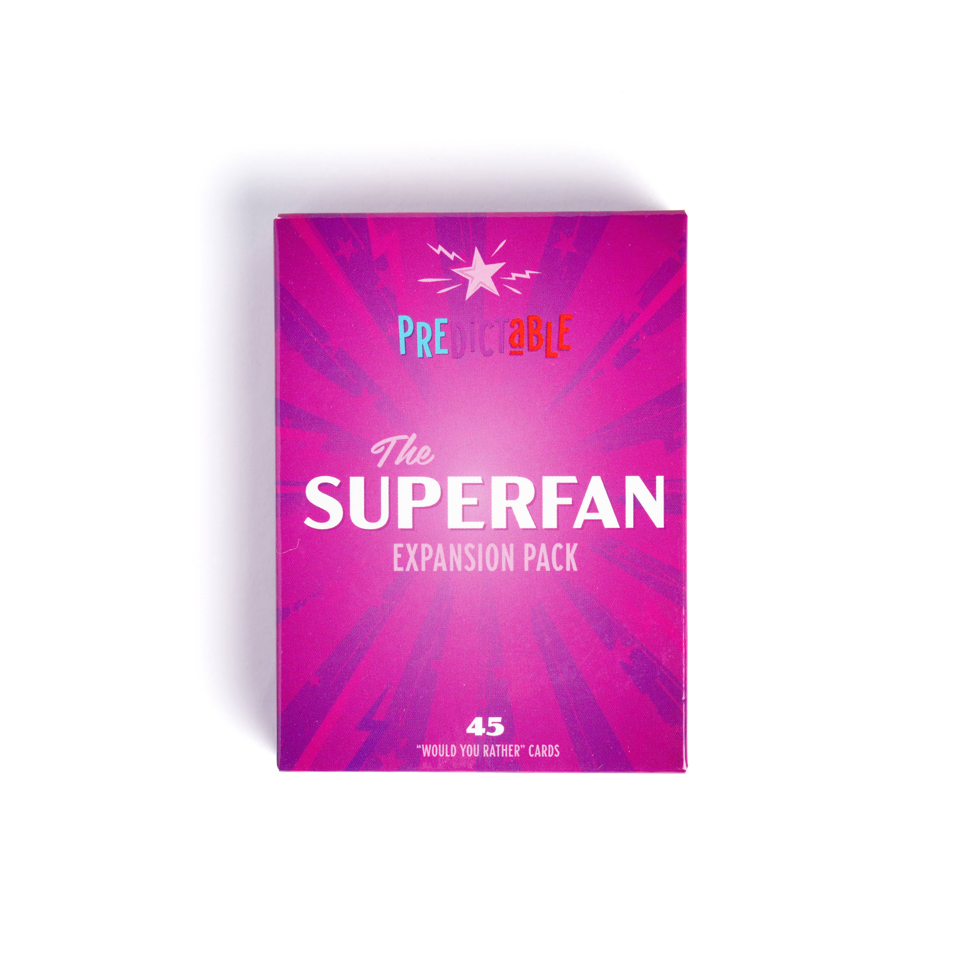 slide 2 of 4 for Superfan - A Predictable Game Expansion Card Pack