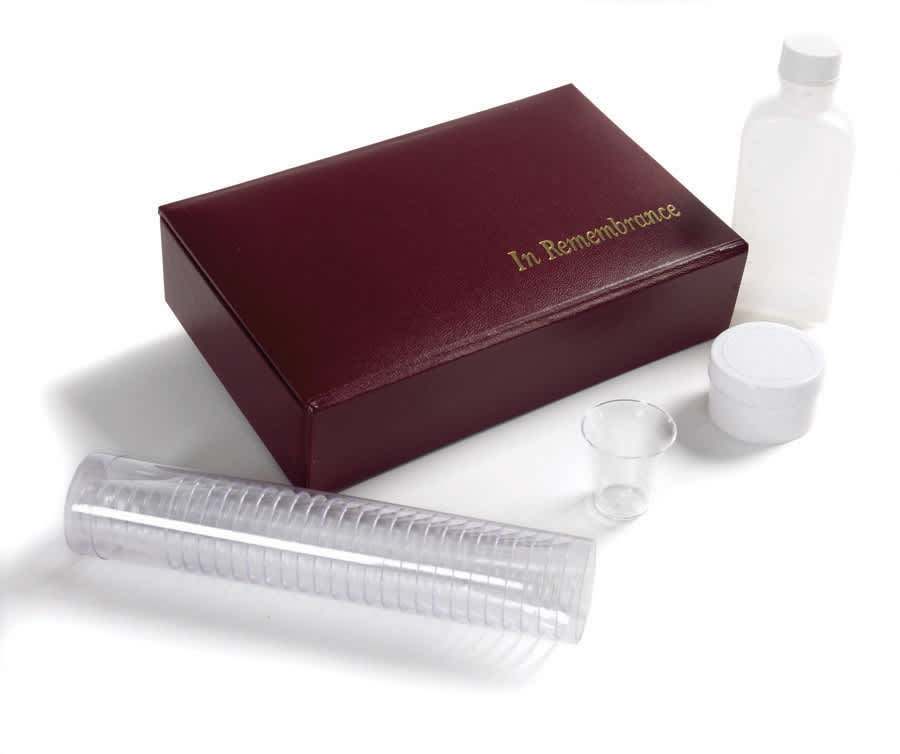 slide 3 of 4 for Portable Communion Set - Maroon