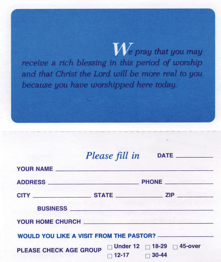 slide 2 of 3 for Visitor Card - Folded (Package of 100)