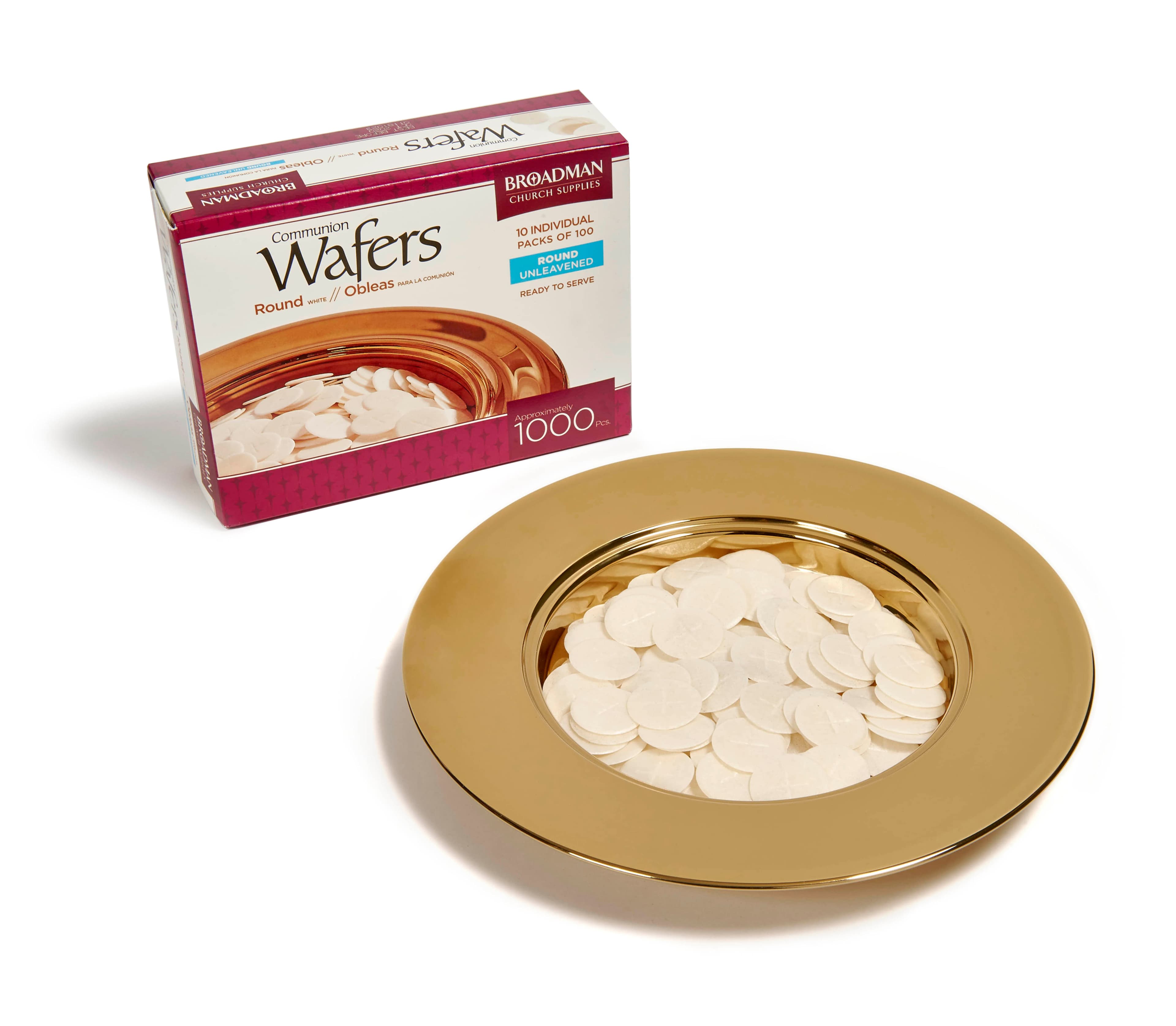 slide 3 of 5 for Communion Wafers - Round White (1,000 Pieces)