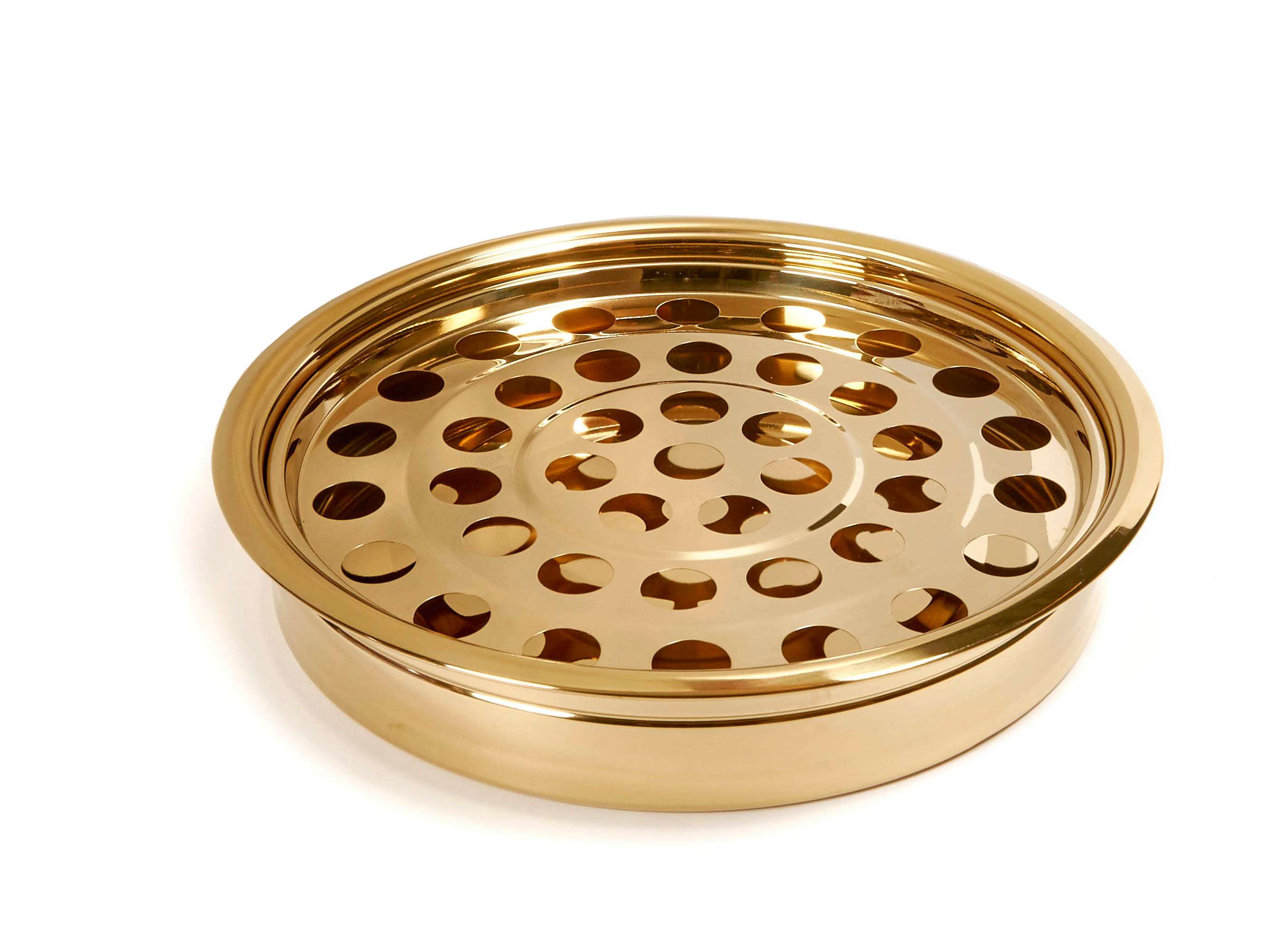 slide 3 of 8 for RemembranceWare: Communion Tray & Disk - Brass Finish