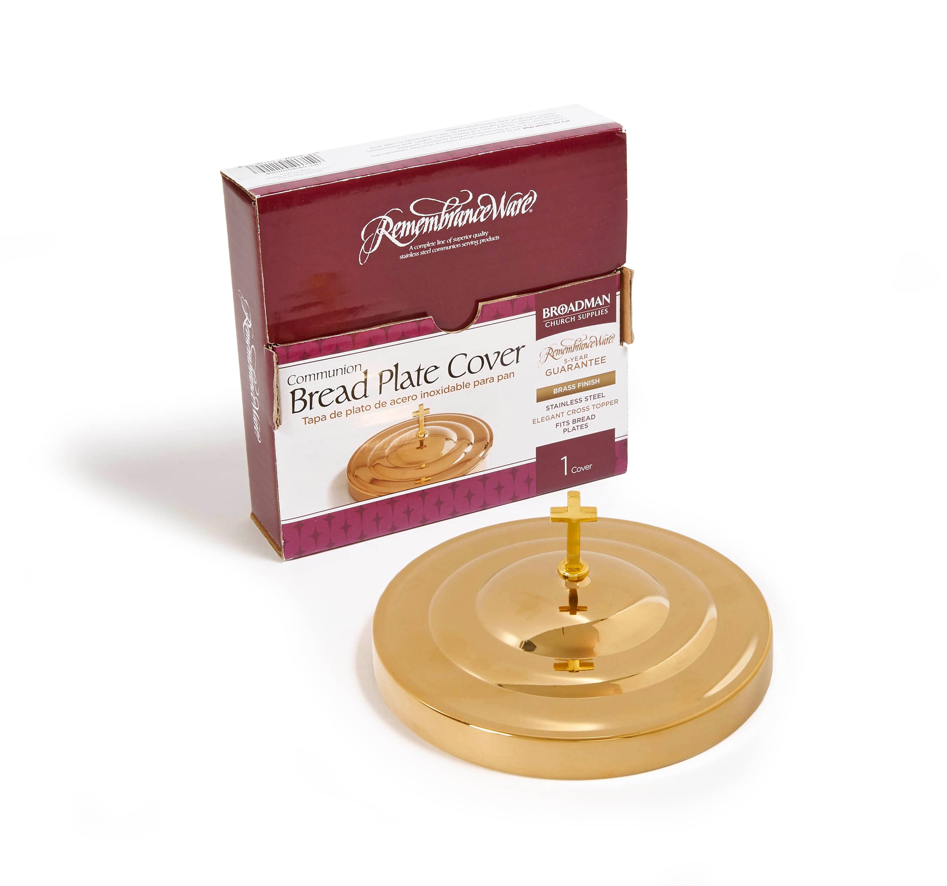 slide 3 of 6 for RemembranceWare: Communion Bread Plate Cover with Brass Finish