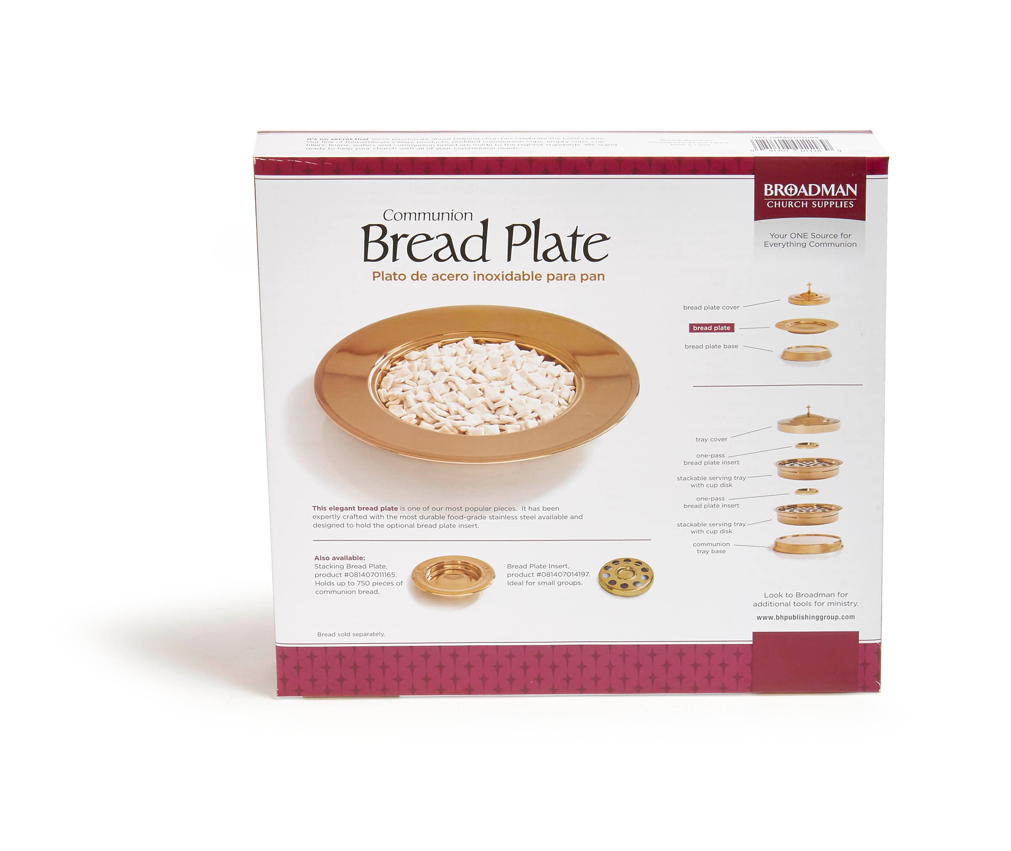 slide 4 of 4 for RemembranceWare: Communion Bread Plate - Brass Finish