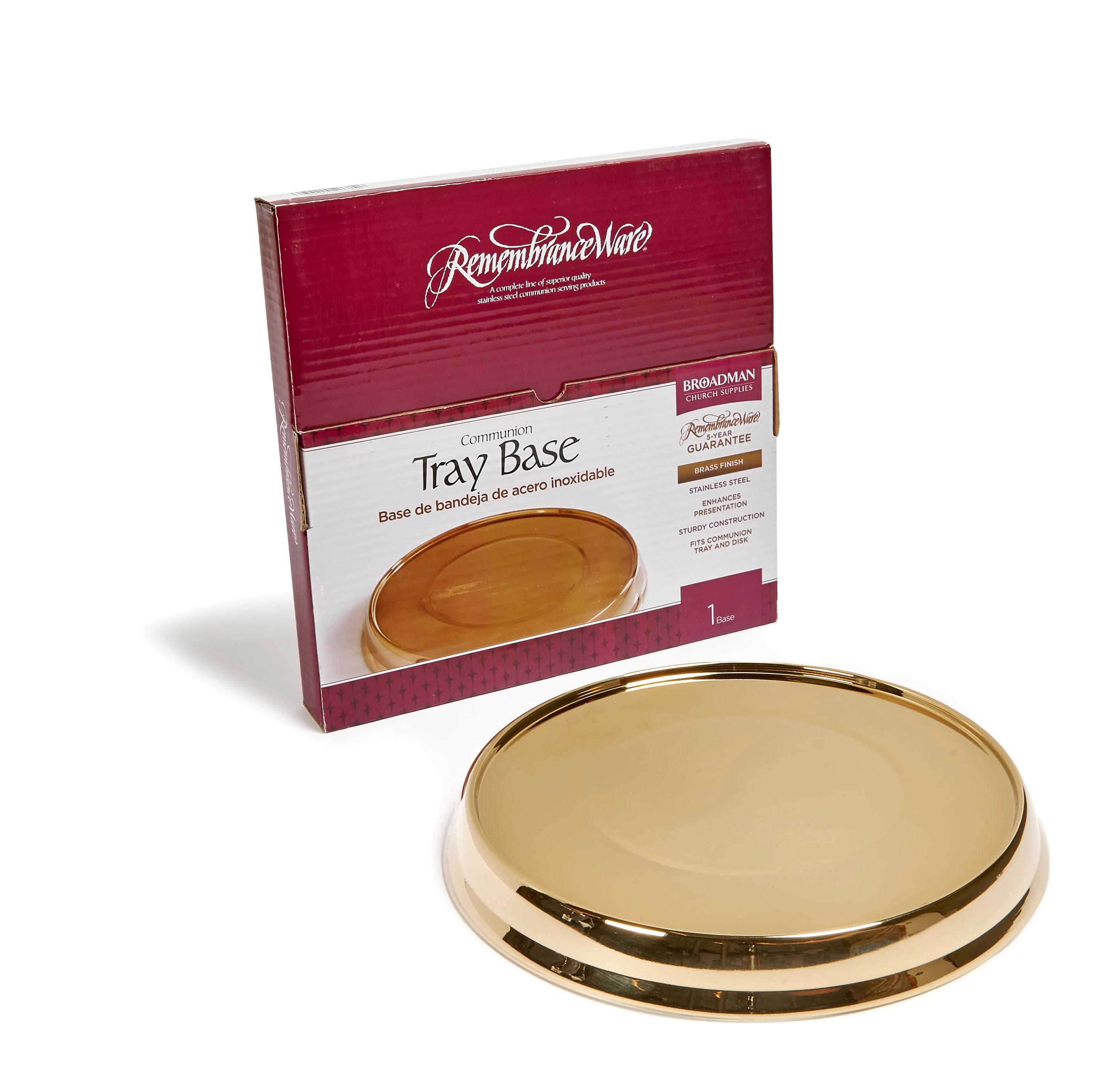 slide 3 of 4 for RemembranceWare: Communion Tray Base - Brass Finish