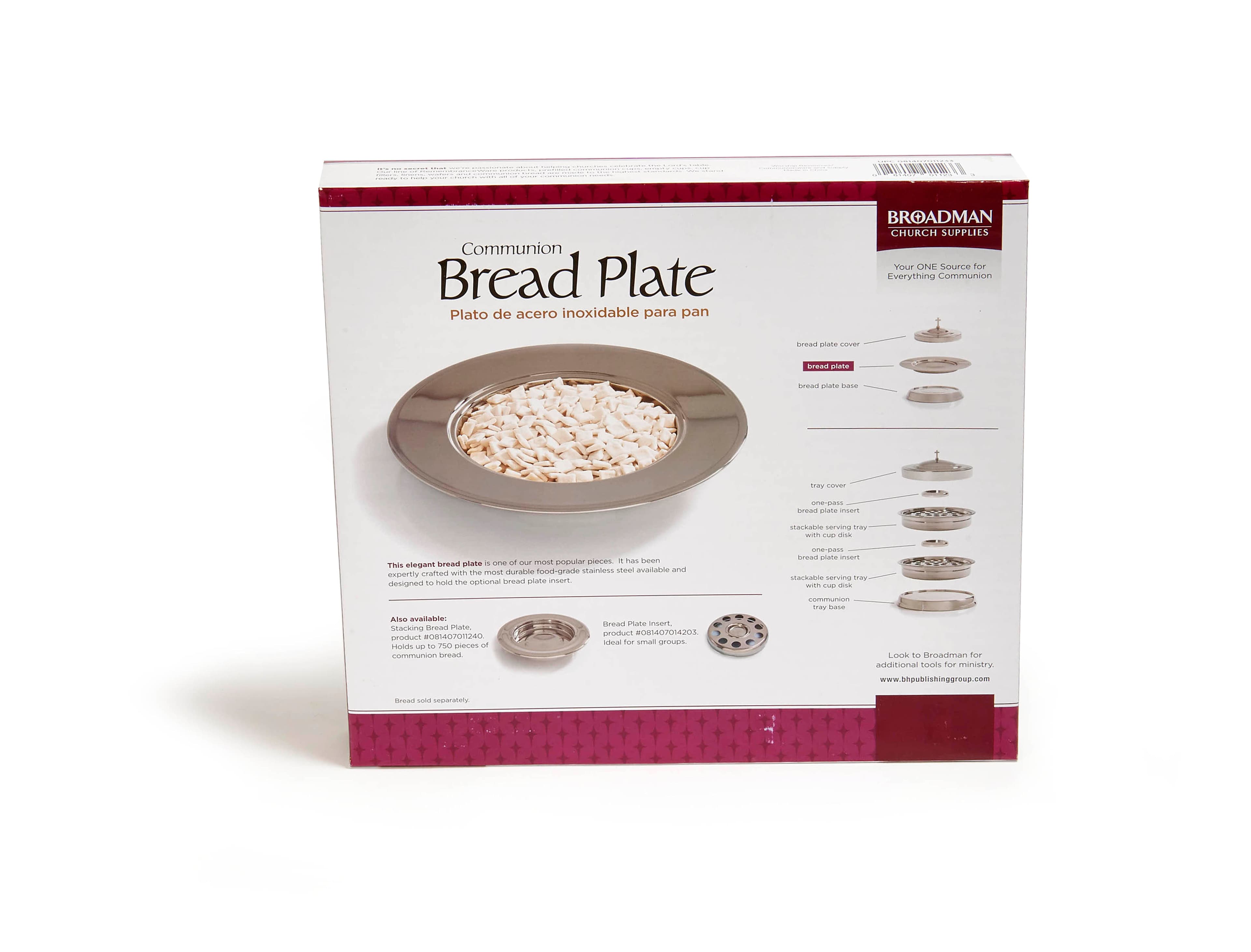 slide 5 of 6 for RemembranceWare: Communion Bread Plate - Silver Finish