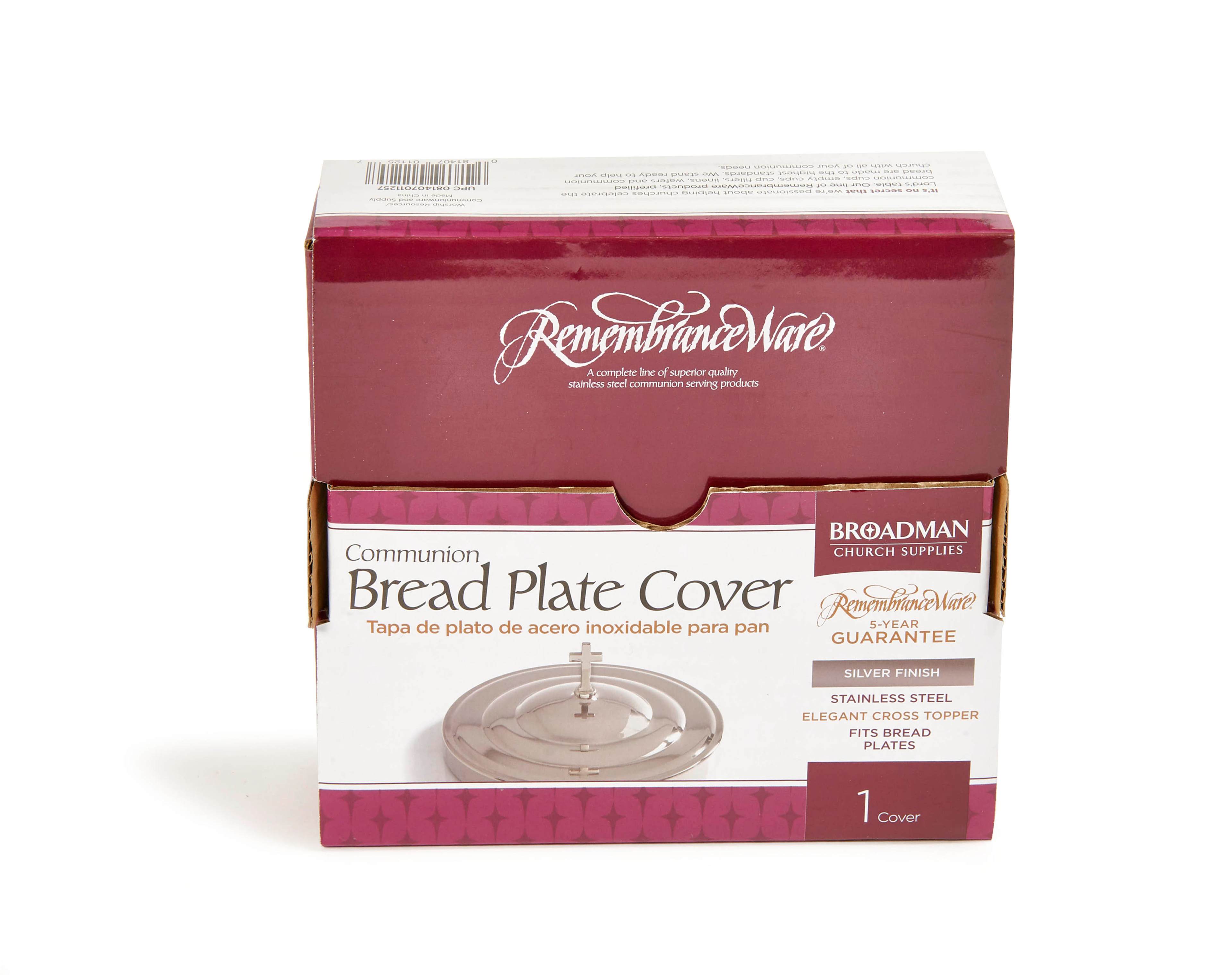 slide 4 of 5 for RemembranceWare: Communion Bread Plate Cover - Silver Finish