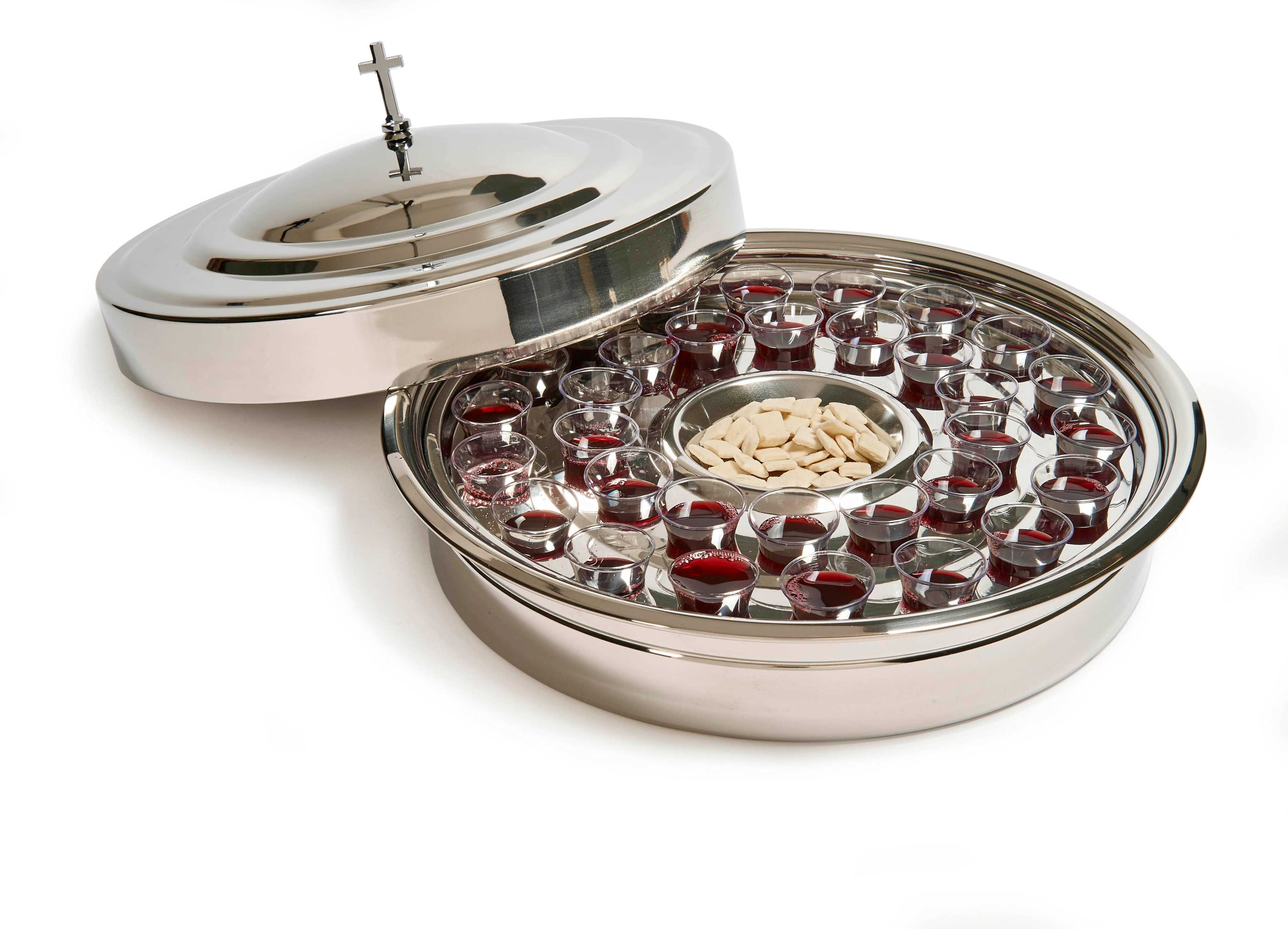 slide 5 of 5 for RemembranceWare: Communion Bread Plate Cover - Silver Finish