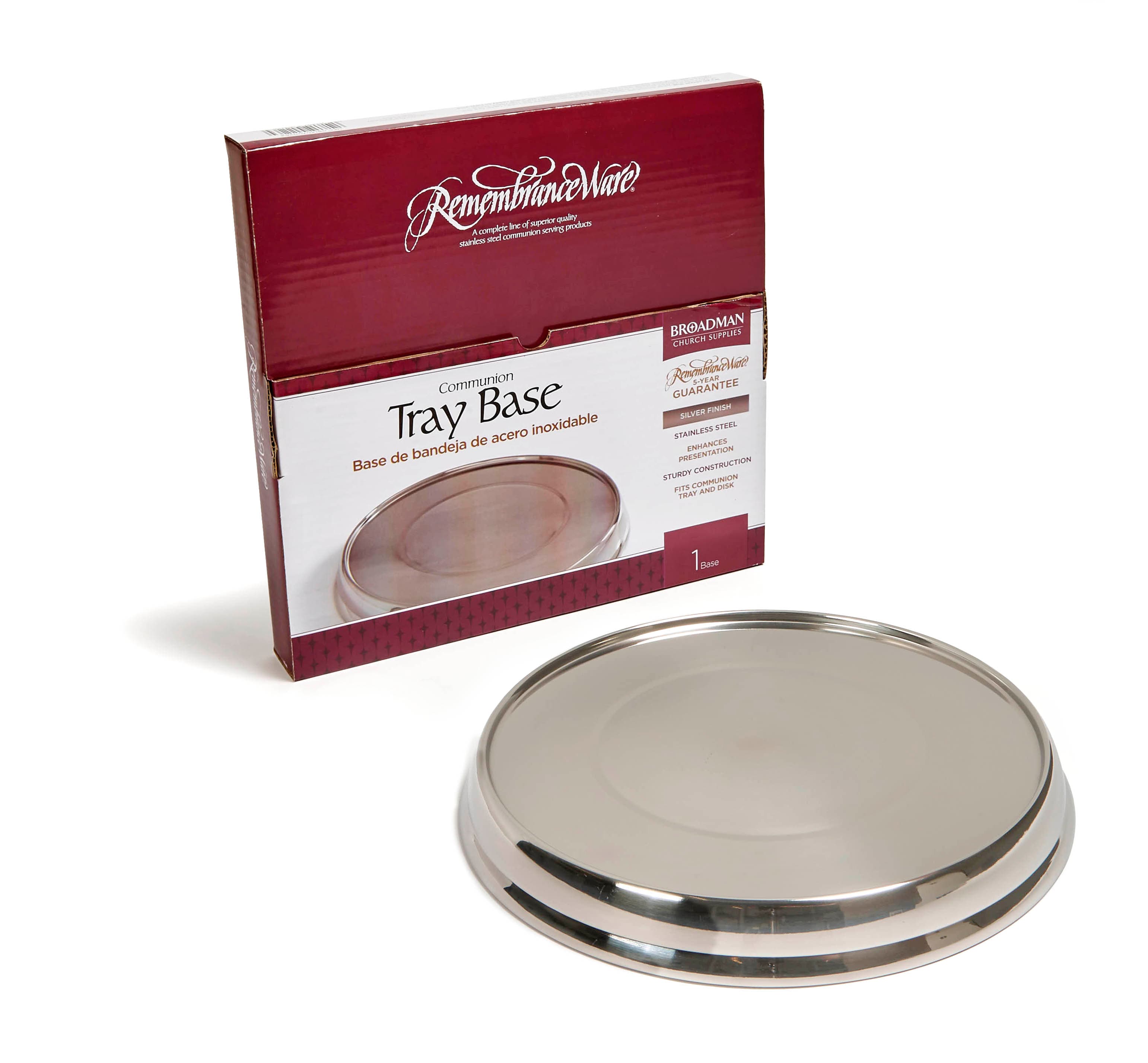 slide 3 of 4 for RemembranceWare: Communion Tray Base - Silver Finish