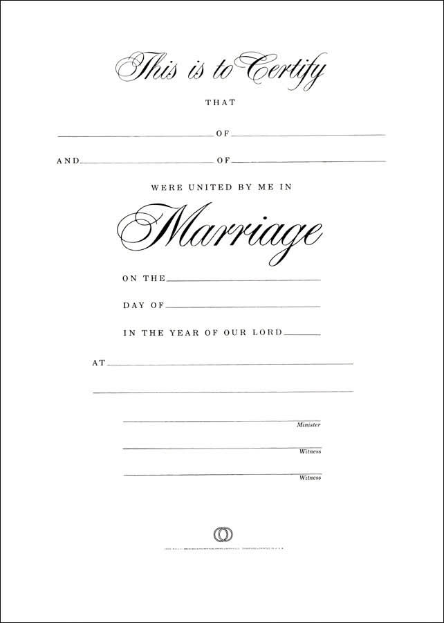 slide 3 of 4 for Certificate of Marriage - Lithograph Tri-Fold