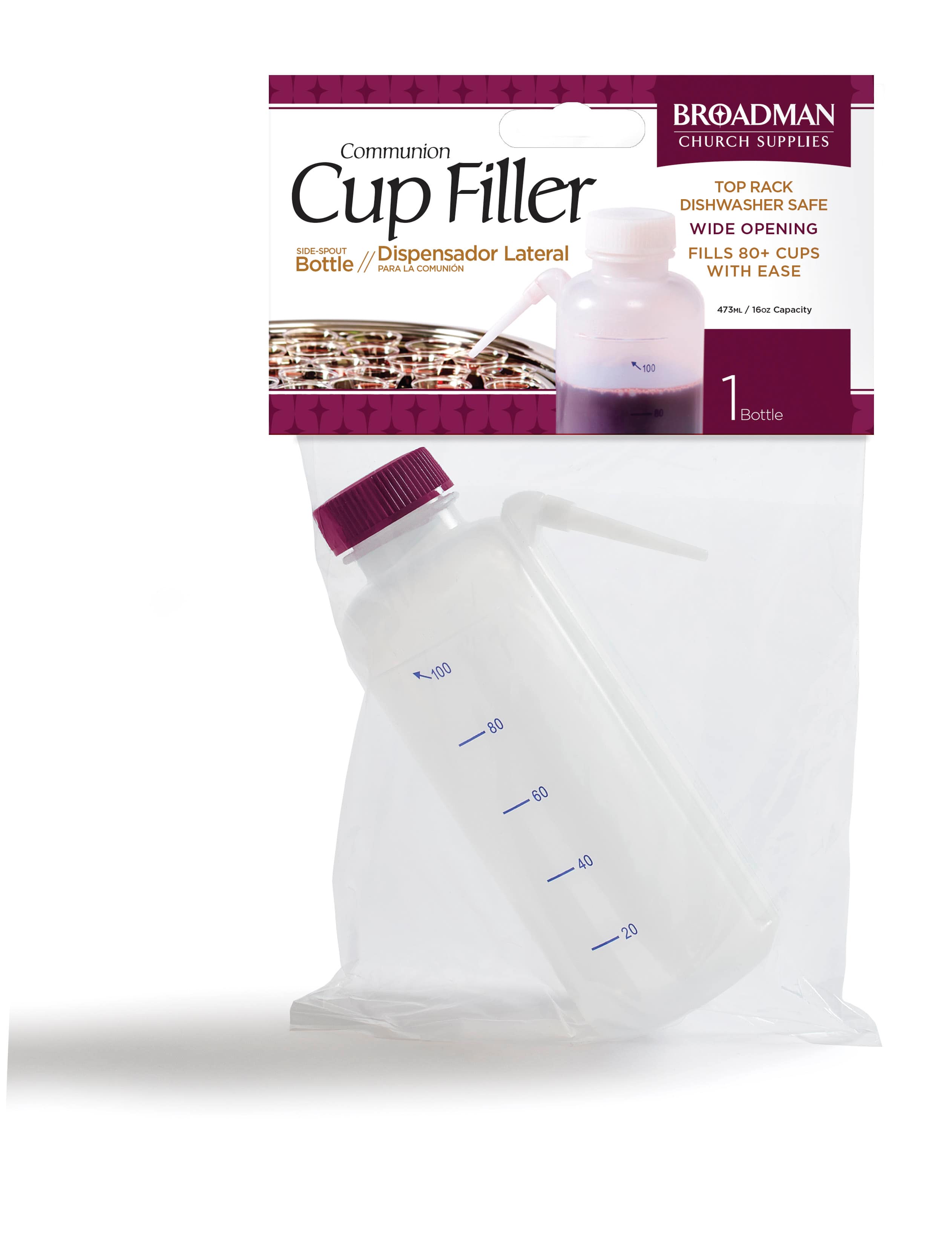 slide 2 of 3 for Communion Cup Filler with Side-Spout (16 oz. Bottle)