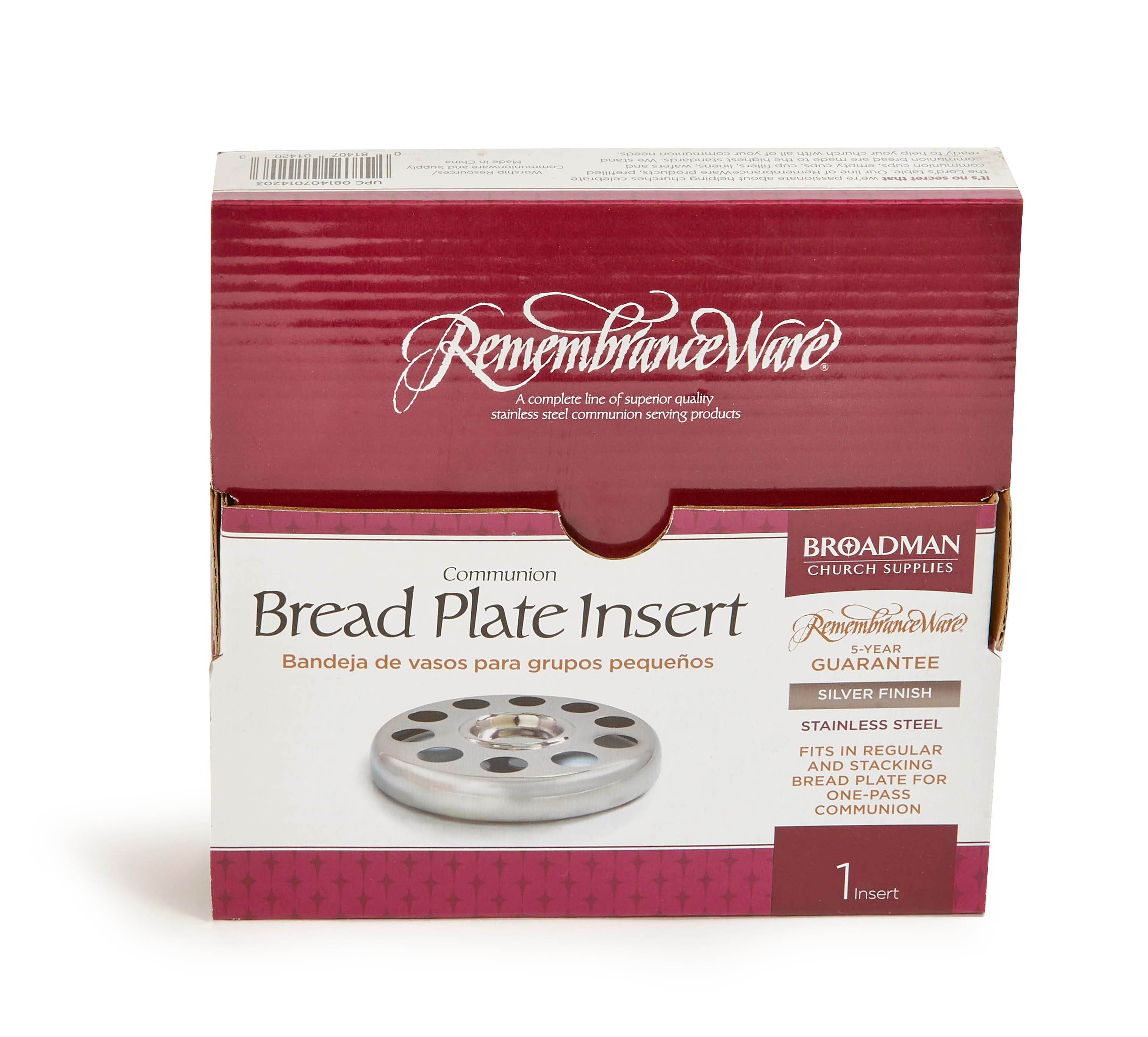 slide 4 of 5 for RemembranceWare: Communion Bread Plate Insert - Silver Finish