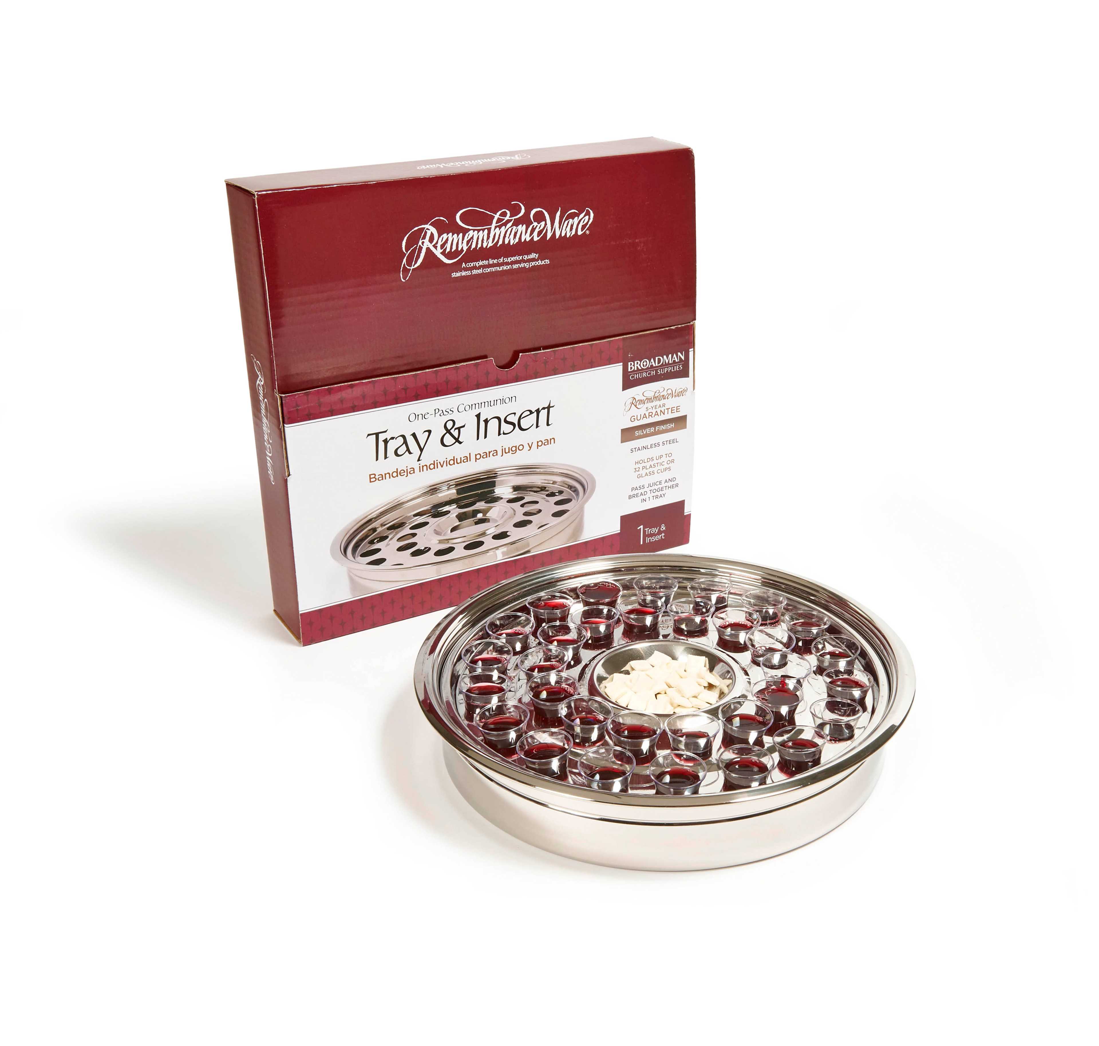 slide 3 of 6 for RemembranceWare: One-Pass Communion Tray and Disk - Silver Finish