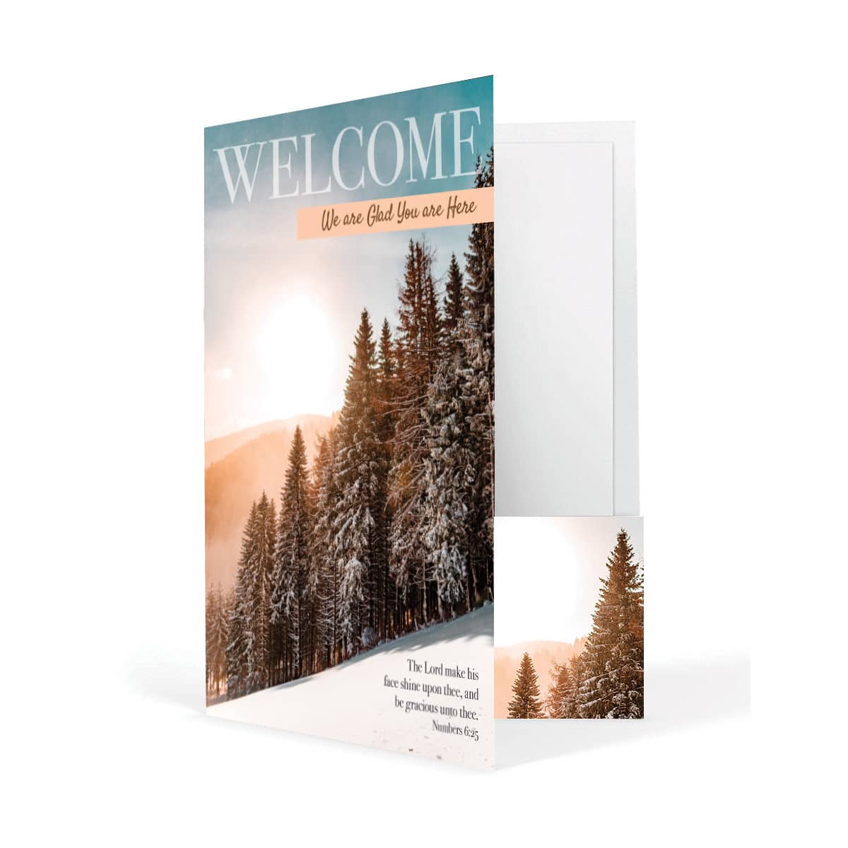 Welcome Folder: We Are Glad You Are Here - Winter (Package of 12)