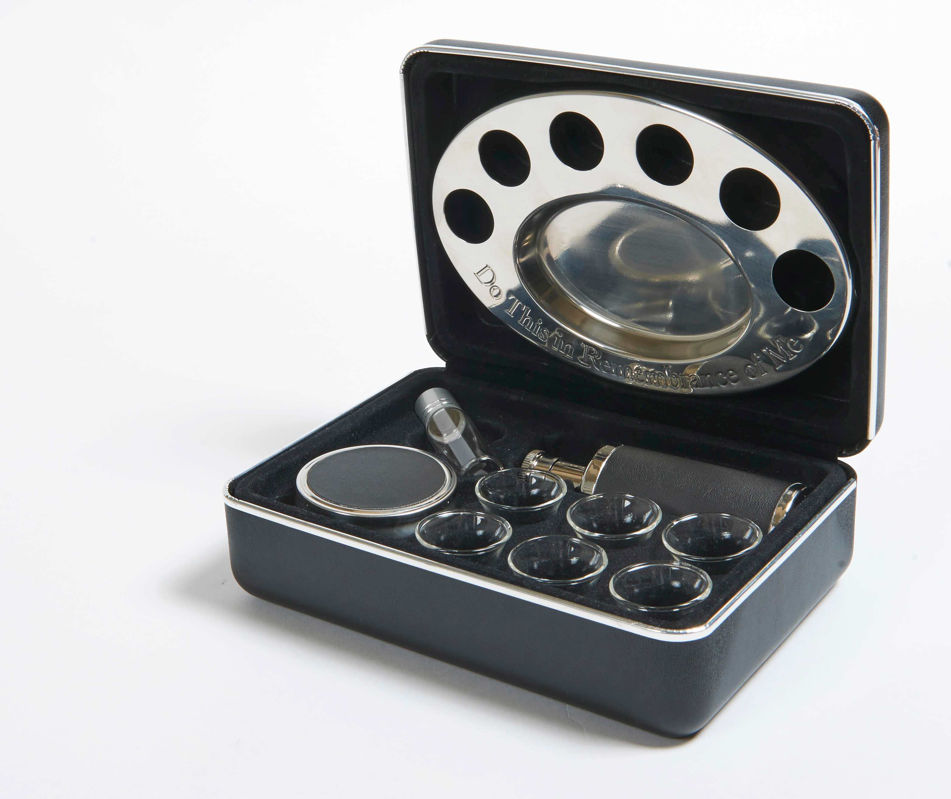 slide 2 of 3 for Legacy Portable Communion Set with Anointing Oil Bottle