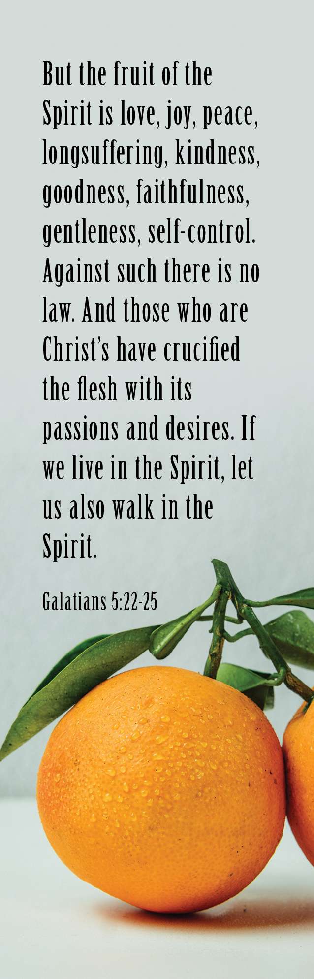 Inspirational Bookmark: Fruit of the Spirit (Package of 25)
