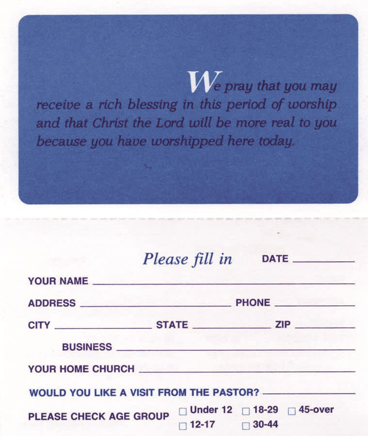 slide 3 of 3 for Visitor Card - Folded (Package of 100)