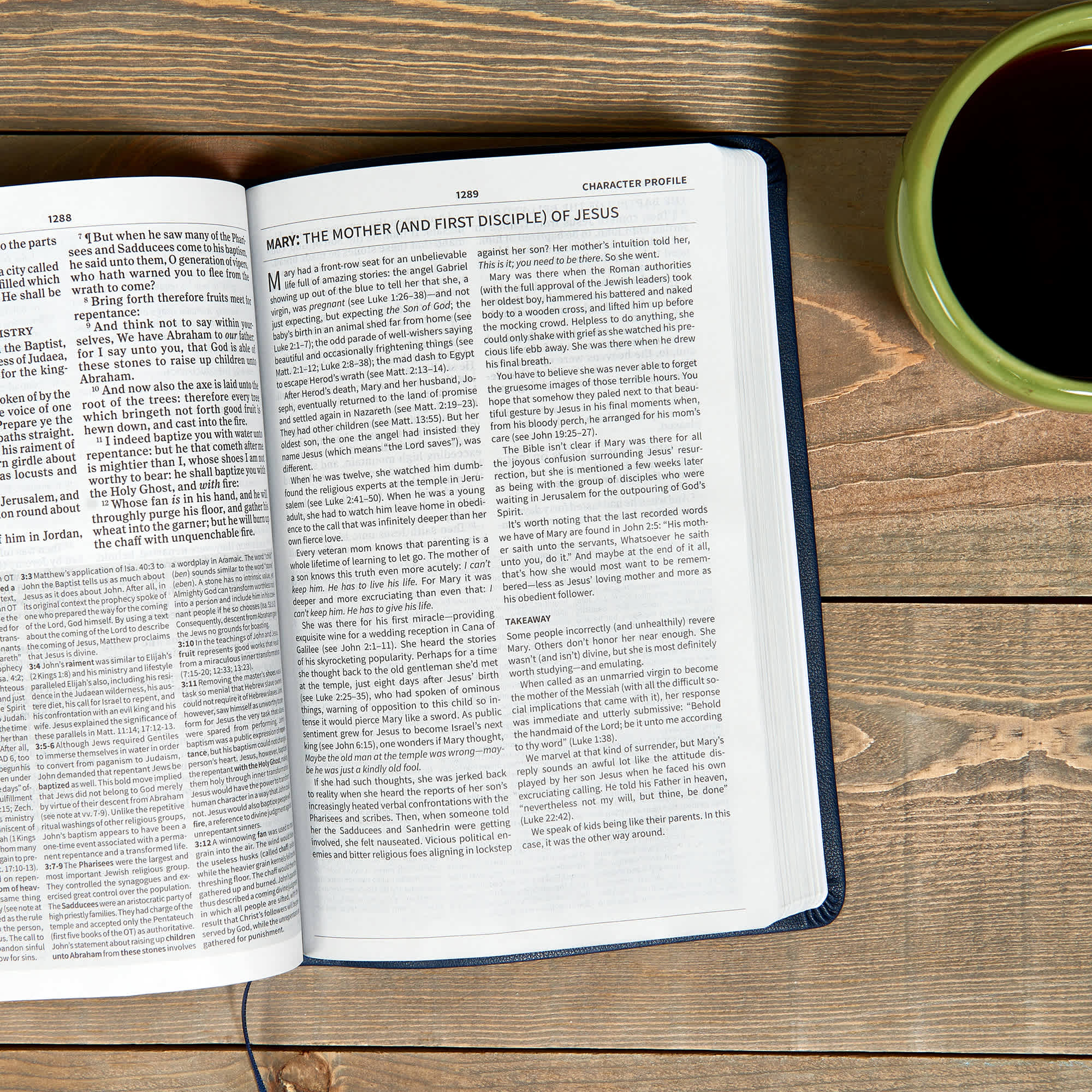 slide 6 of 10 for KJV Everyday Study Bible, Navy Cross LeatherTouch