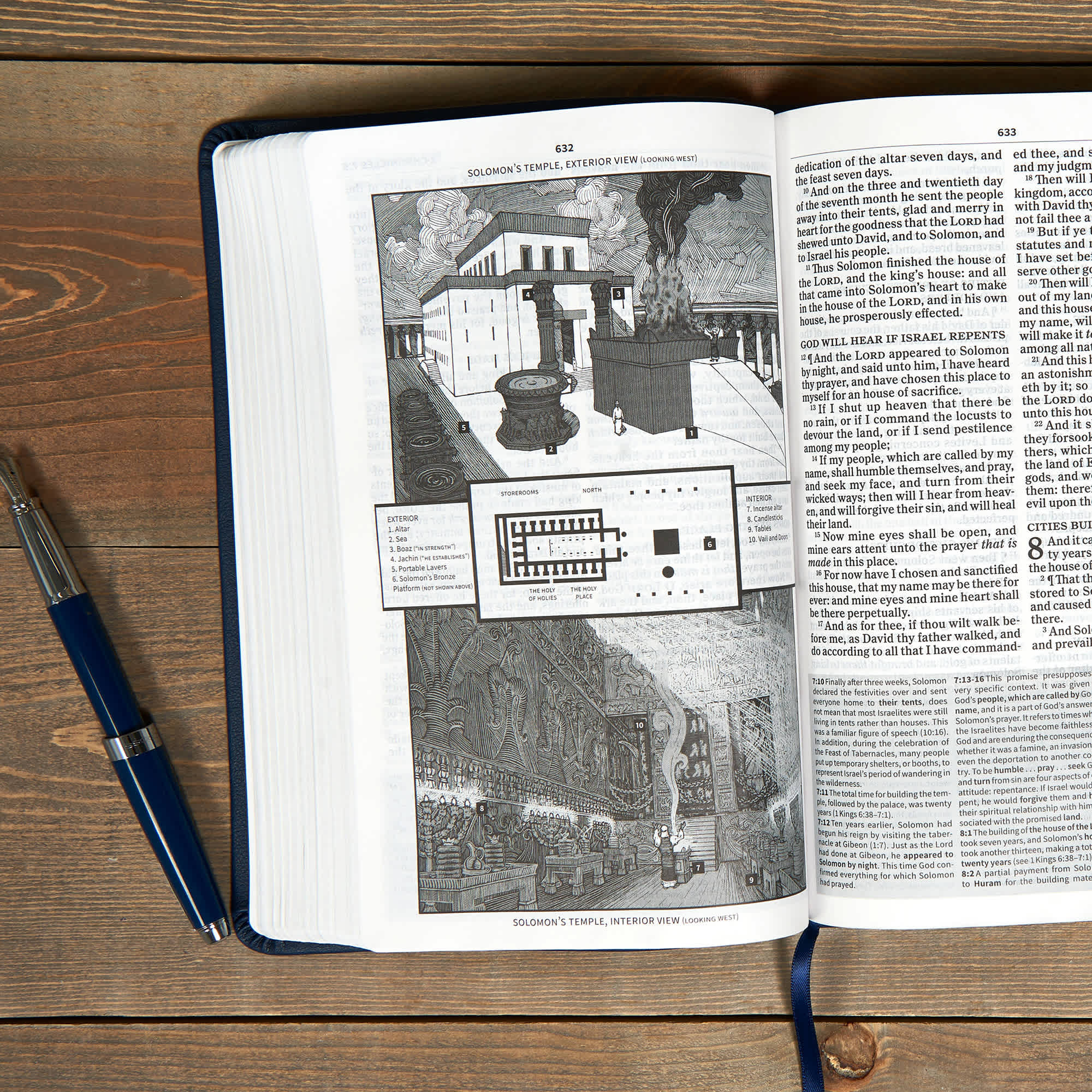 slide 8 of 10 for KJV Everyday Study Bible, Navy Cross LeatherTouch