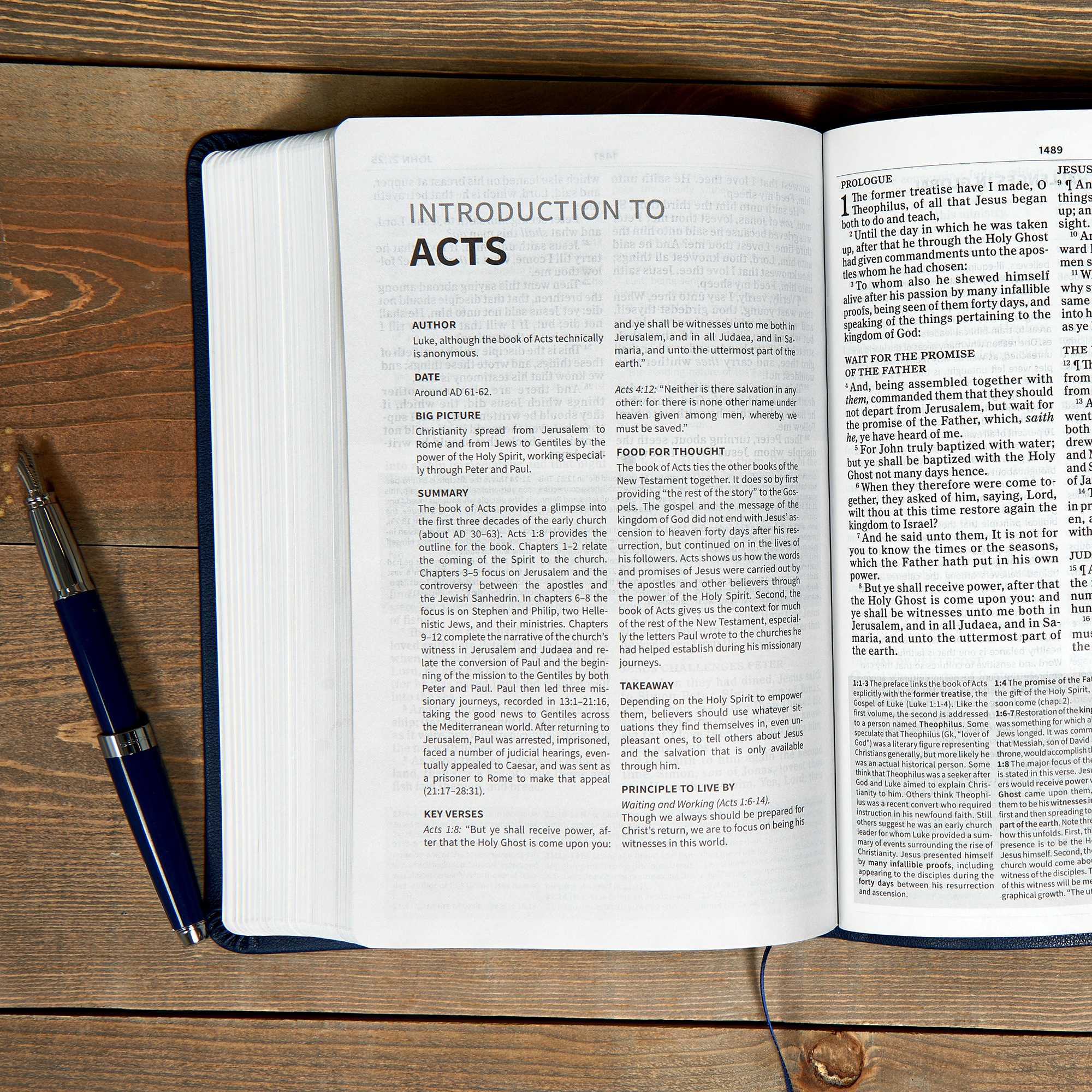 slide 9 of 10 for KJV Everyday Study Bible, Navy Cross LeatherTouch
