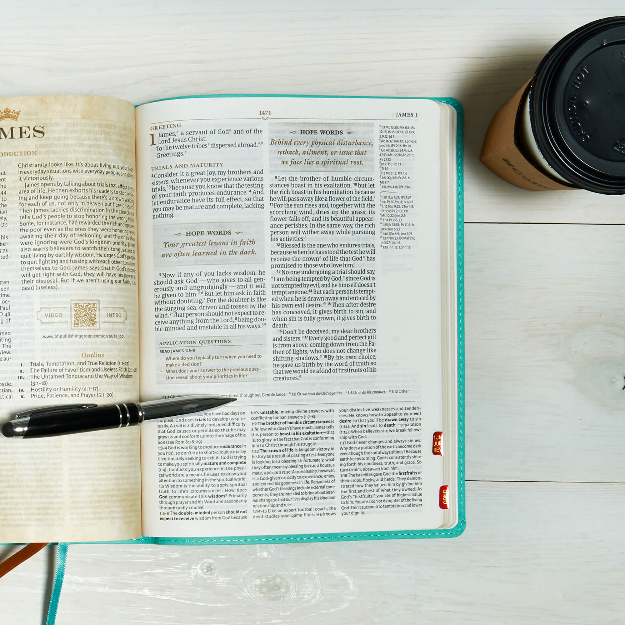 slide 5 of 10 for CSB Tony Evans Study Bible, Teal/Earth LeatherTouch, Indexed