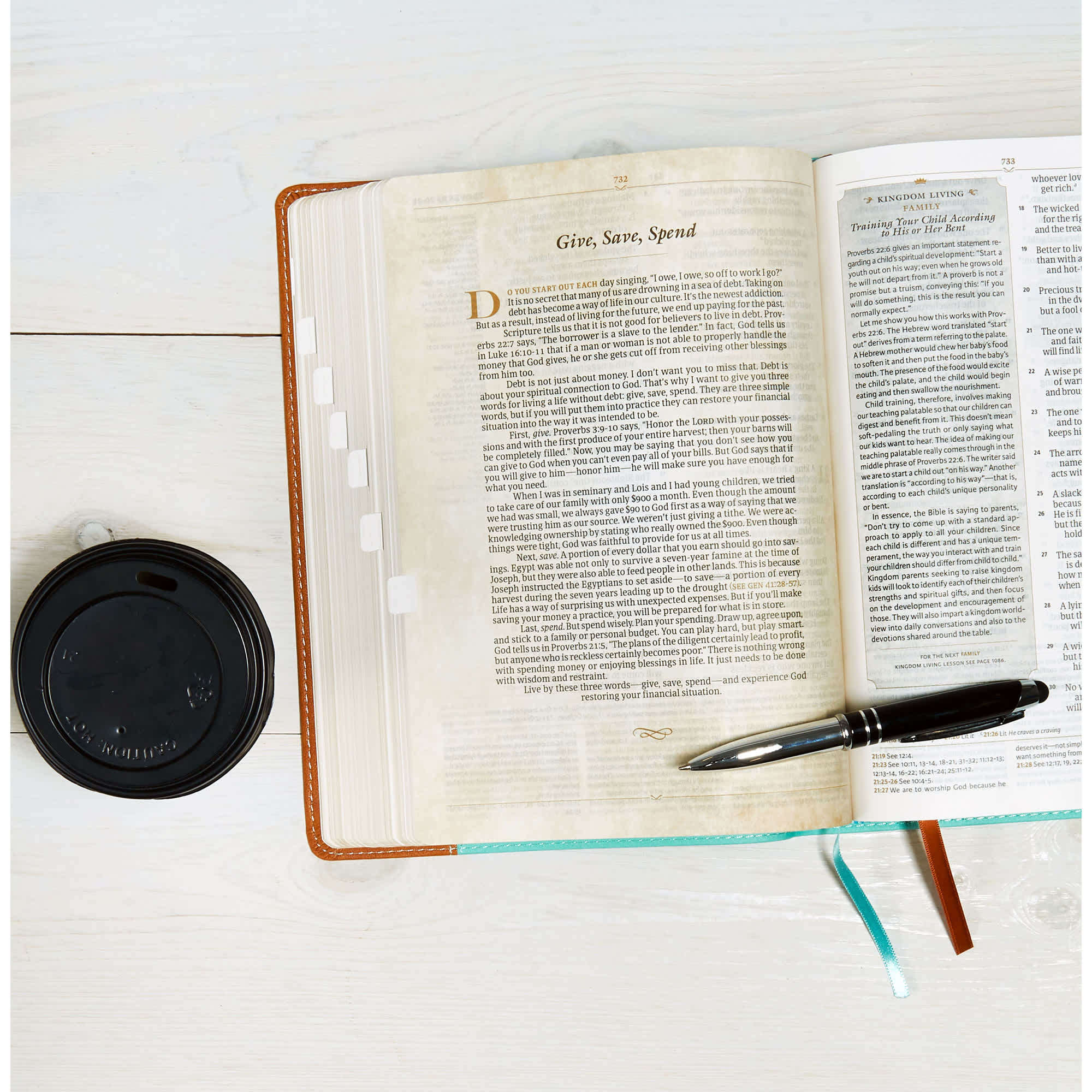slide 7 of 10 for CSB Tony Evans Study Bible, Teal/Earth LeatherTouch, Indexed