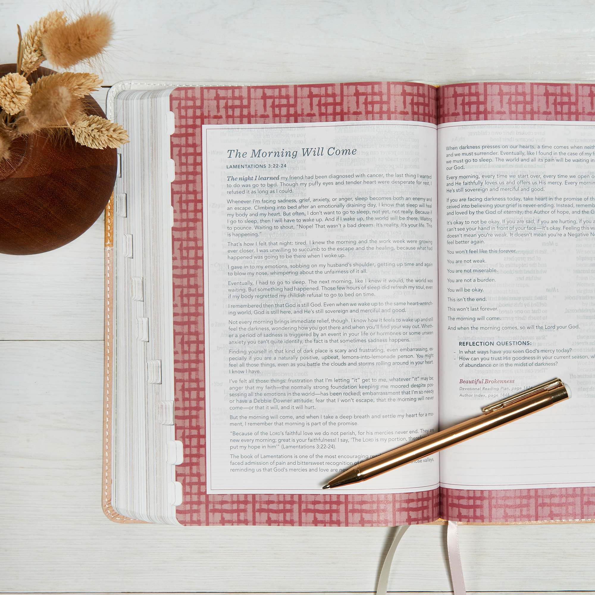 slide 4 of 7 for CSB (in)courage Devotional Bible, Desert/Mustard/Alabaster LeatherTouch, Indexed