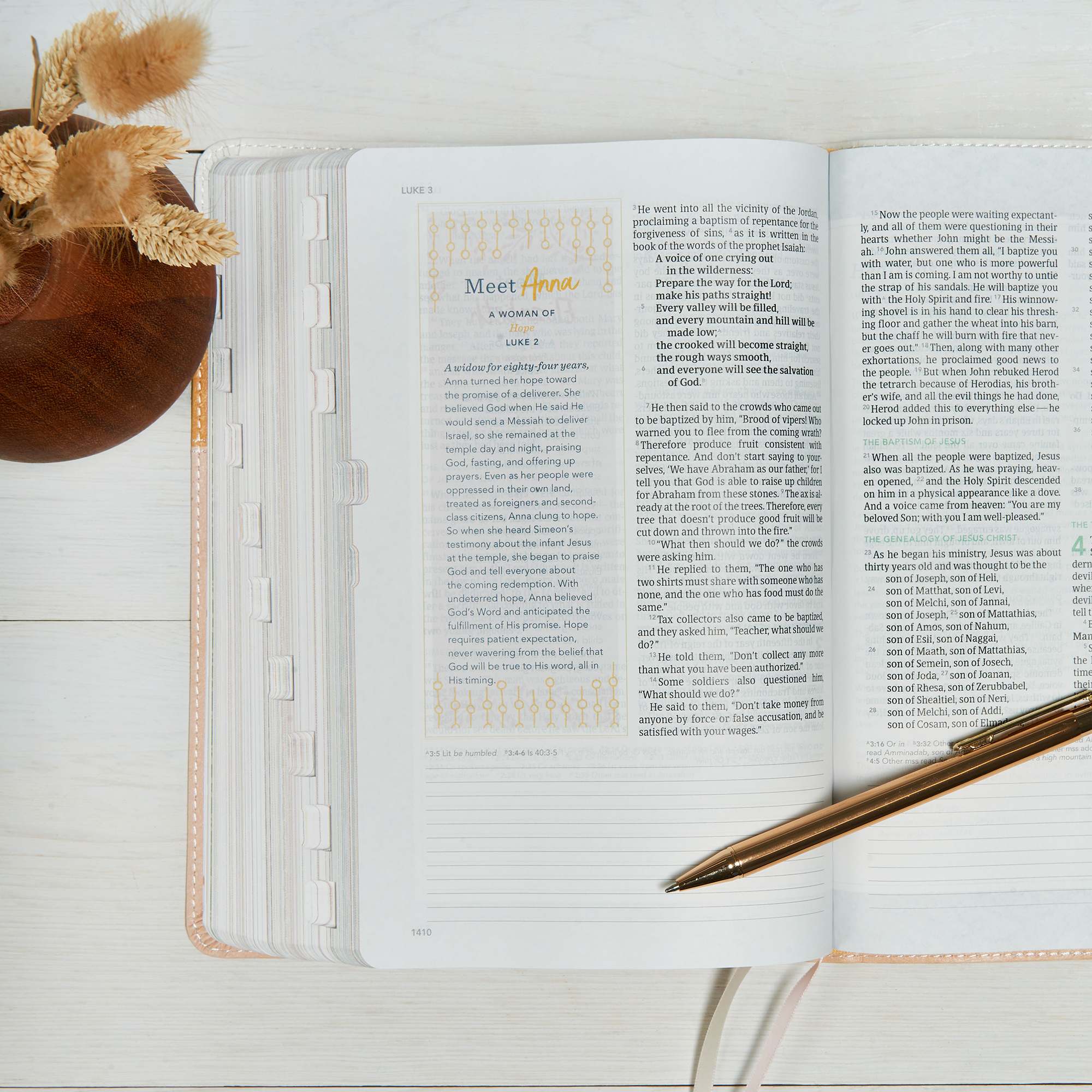 slide 5 of 7 for CSB (in)courage Devotional Bible, Desert/Mustard/Alabaster LeatherTouch, Indexed