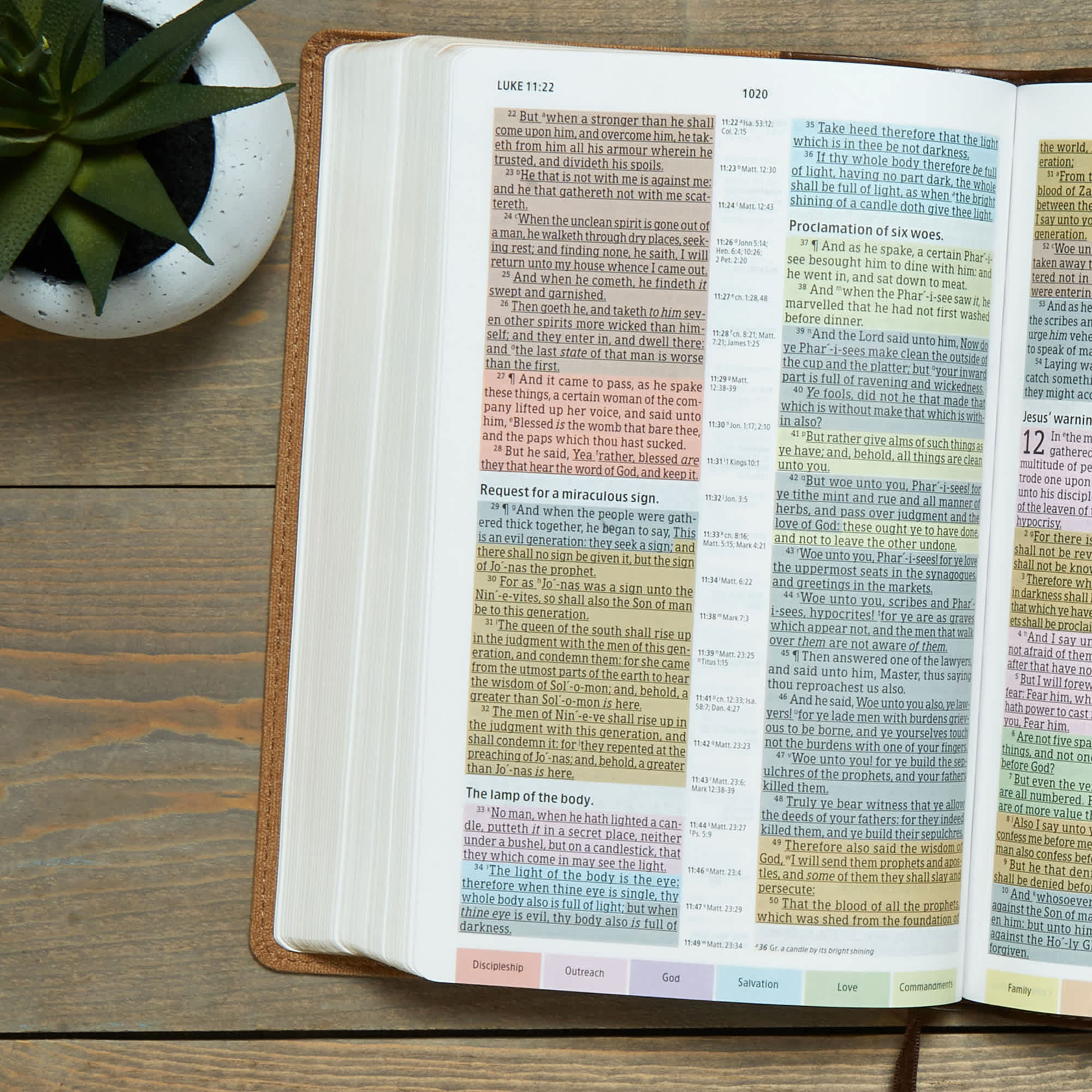 slide 6 of 9 for KJV Rainbow Study Bible, Brown/Tan LeatherTouch