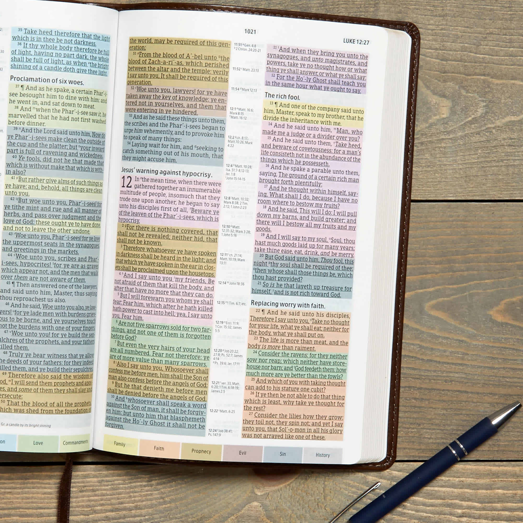 slide 7 of 9 for KJV Rainbow Study Bible, Brown/Tan LeatherTouch