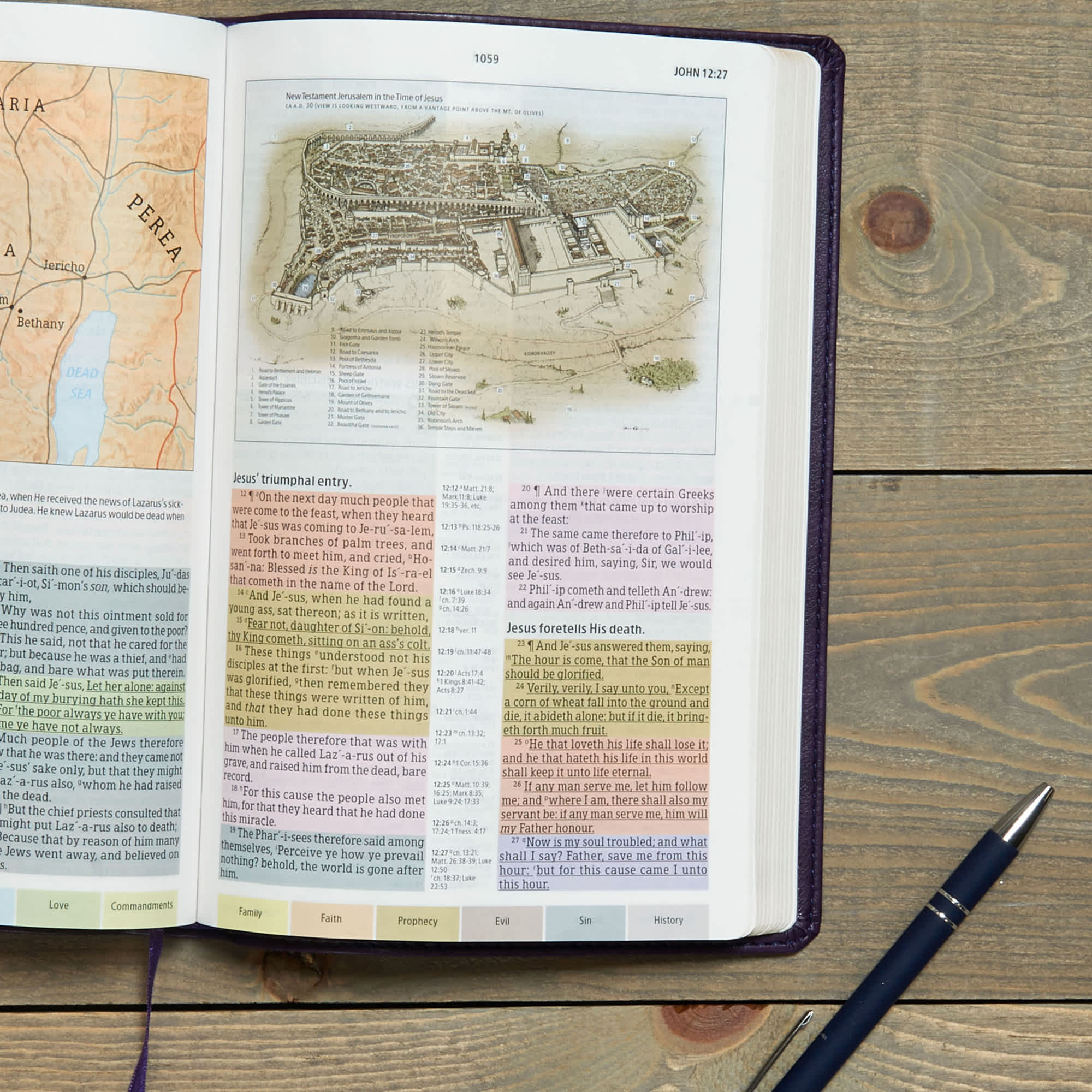 slide 7 of 9 for KJV Rainbow Study Bible, Purple LeatherTouch