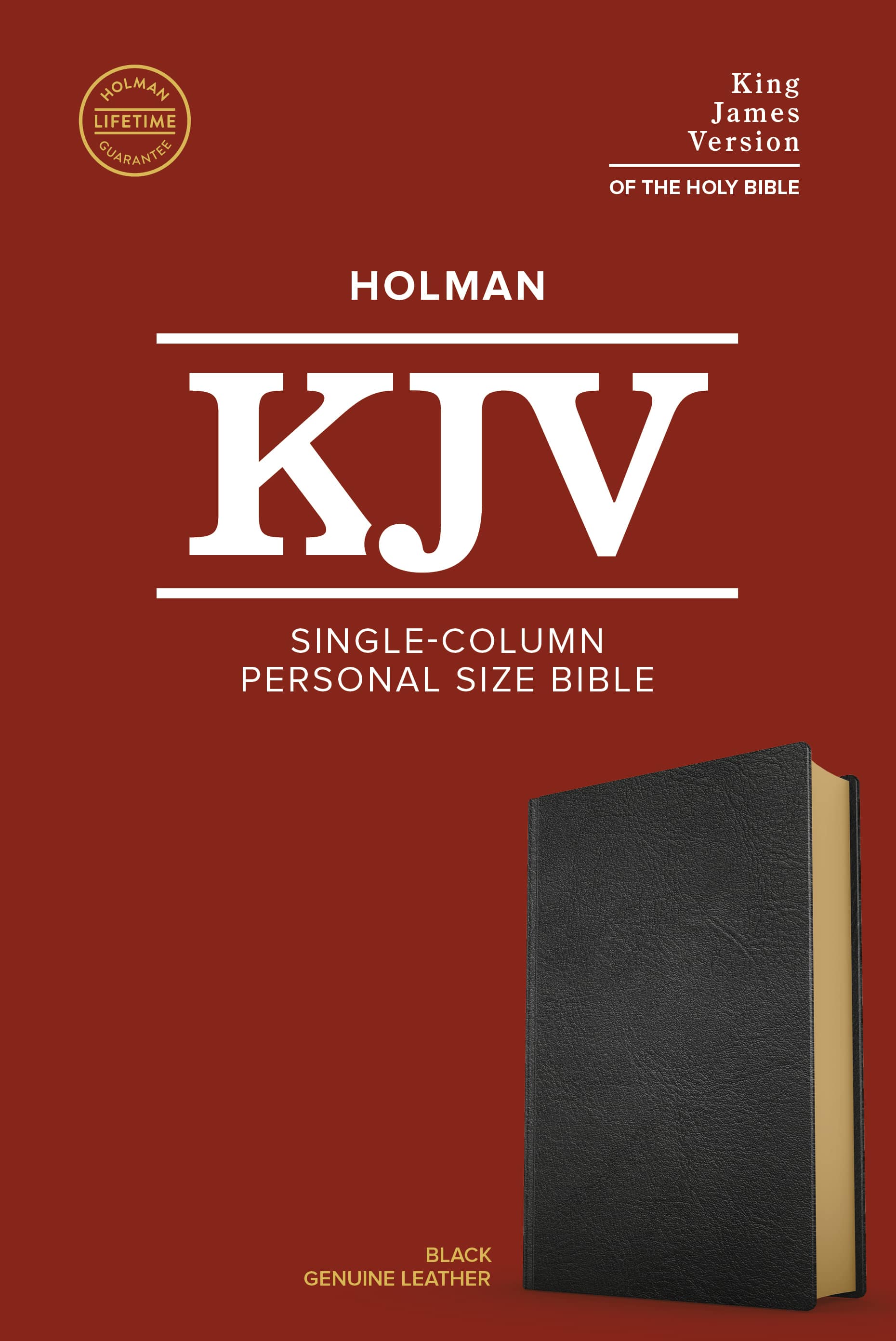 slide 2 of 2 for KJV Single-Column Personal Size Bible, Black Genuine Leather