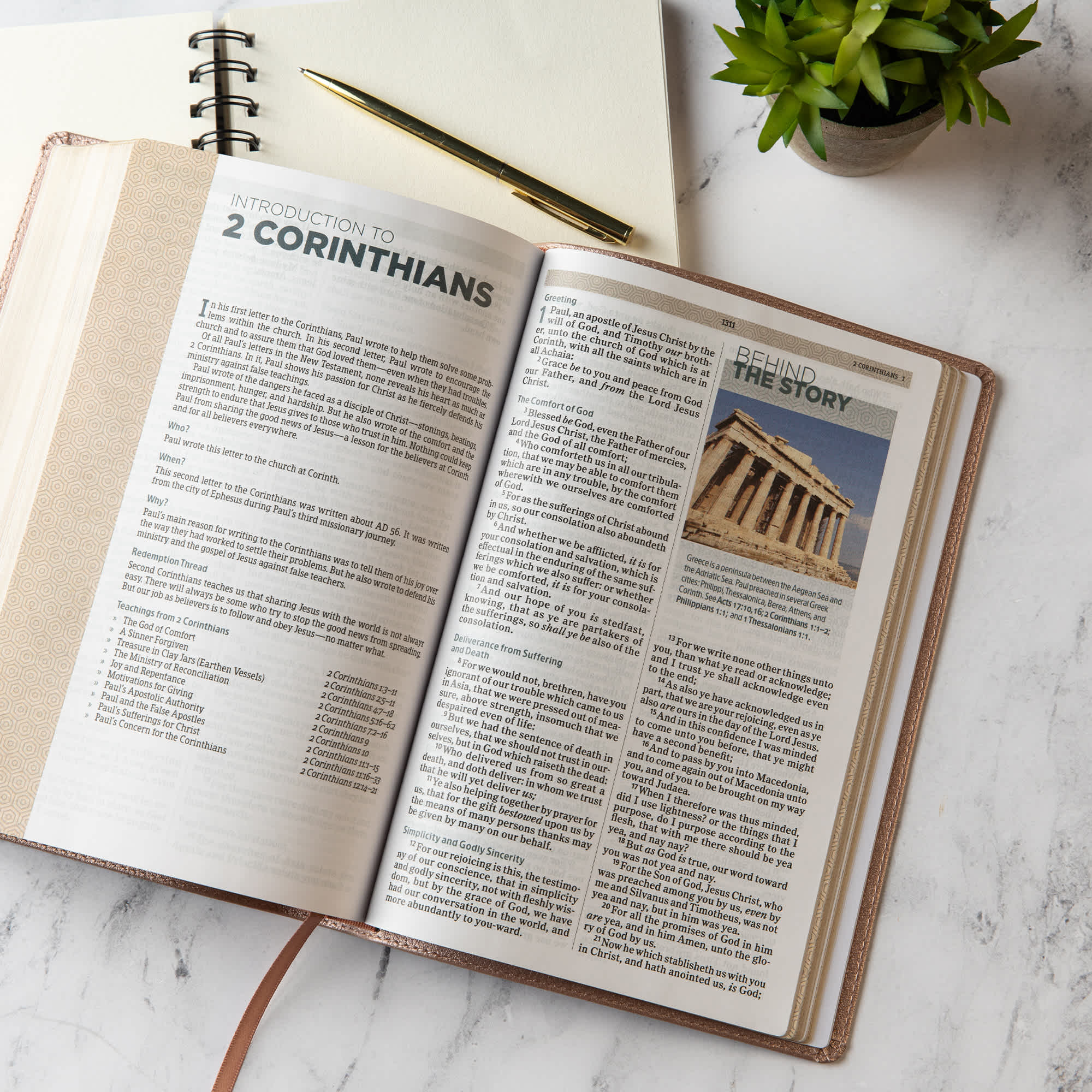 slide 6 of 10 for KJV Essential Teen Study Bible, Rose Gold LeatherTouch