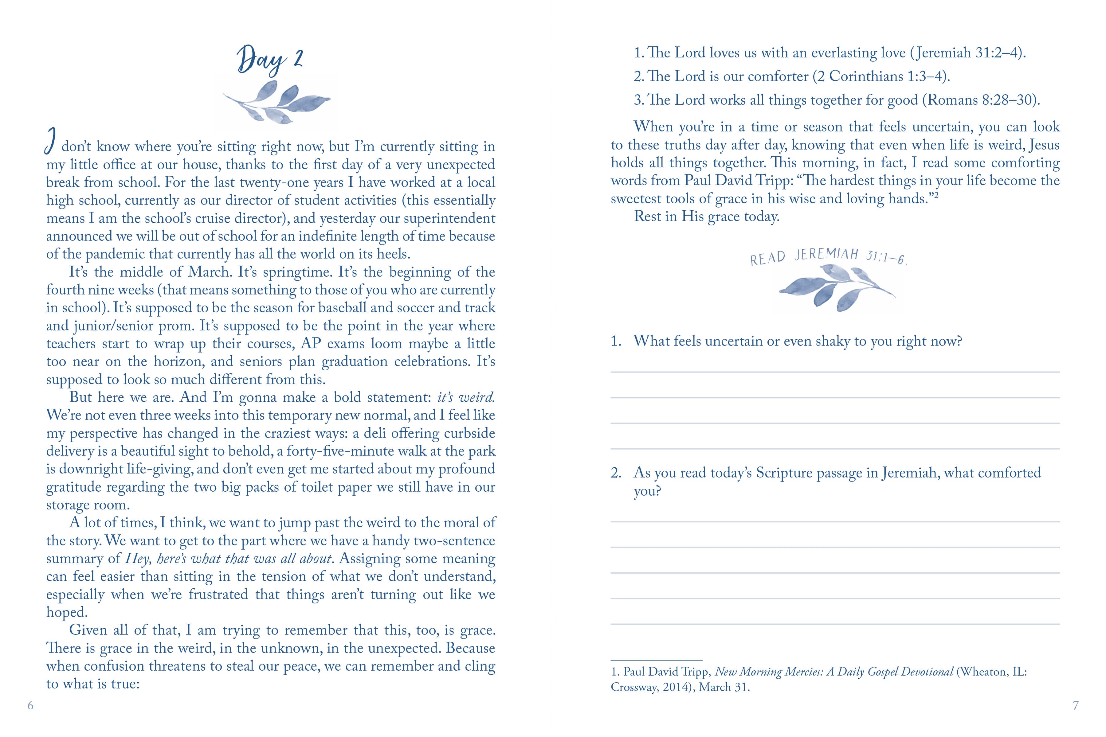 slide 3 of 4 for Grace Upon Grace Journaling Devotional