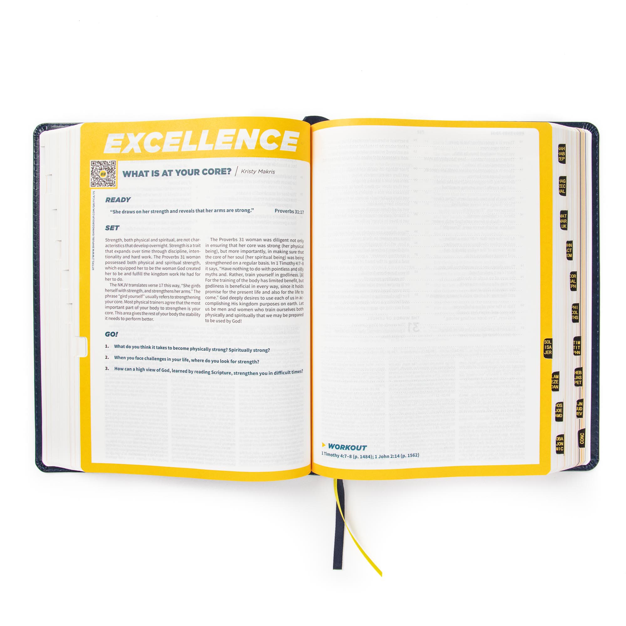 slide 5 of 12 for CSB E3 Discipleship Bible, Navy LeatherTouch, Indexed