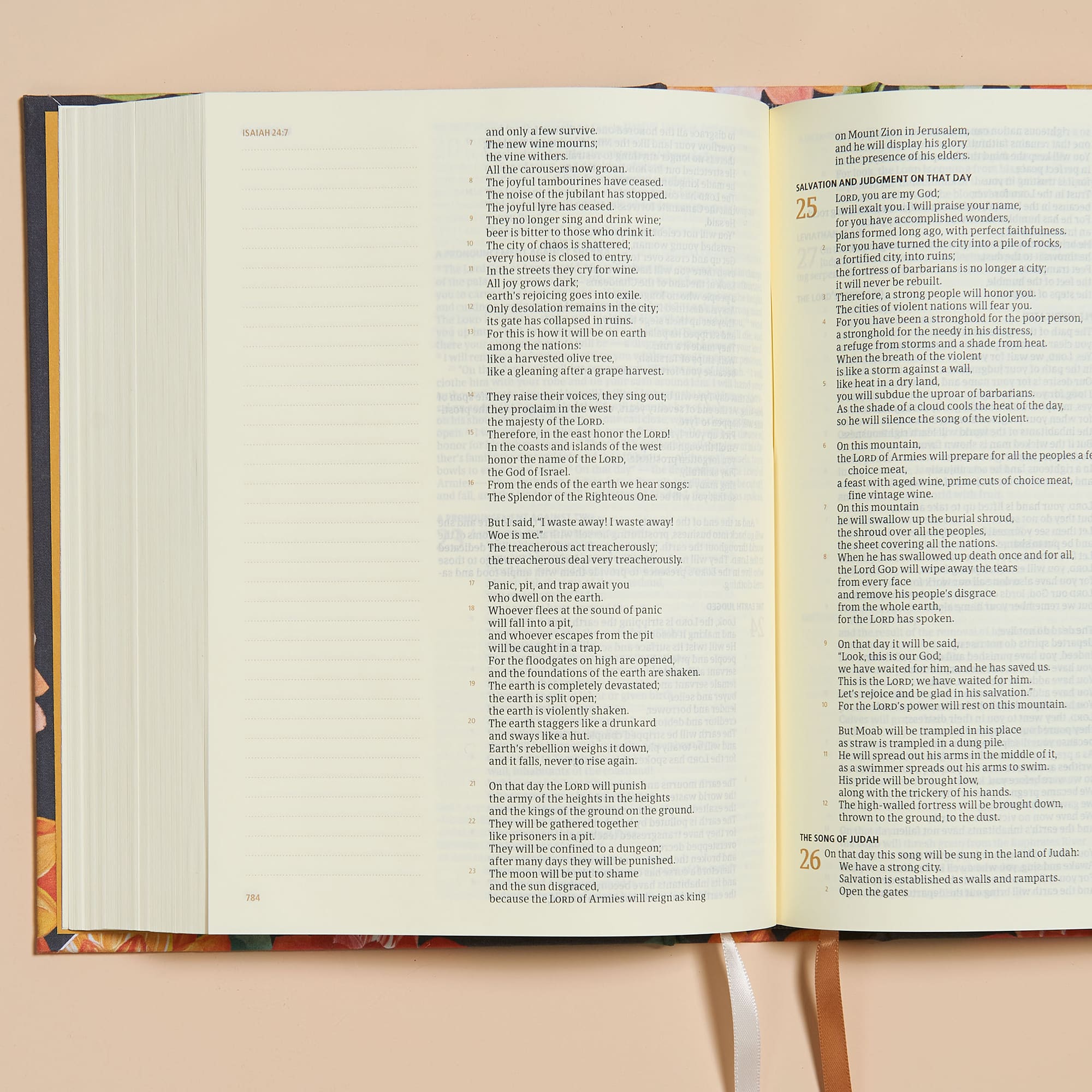 slide 5 of 10 for CSB Notetaking Bible, Hosanna Revival Edition, Dahlias Cloth Over Board