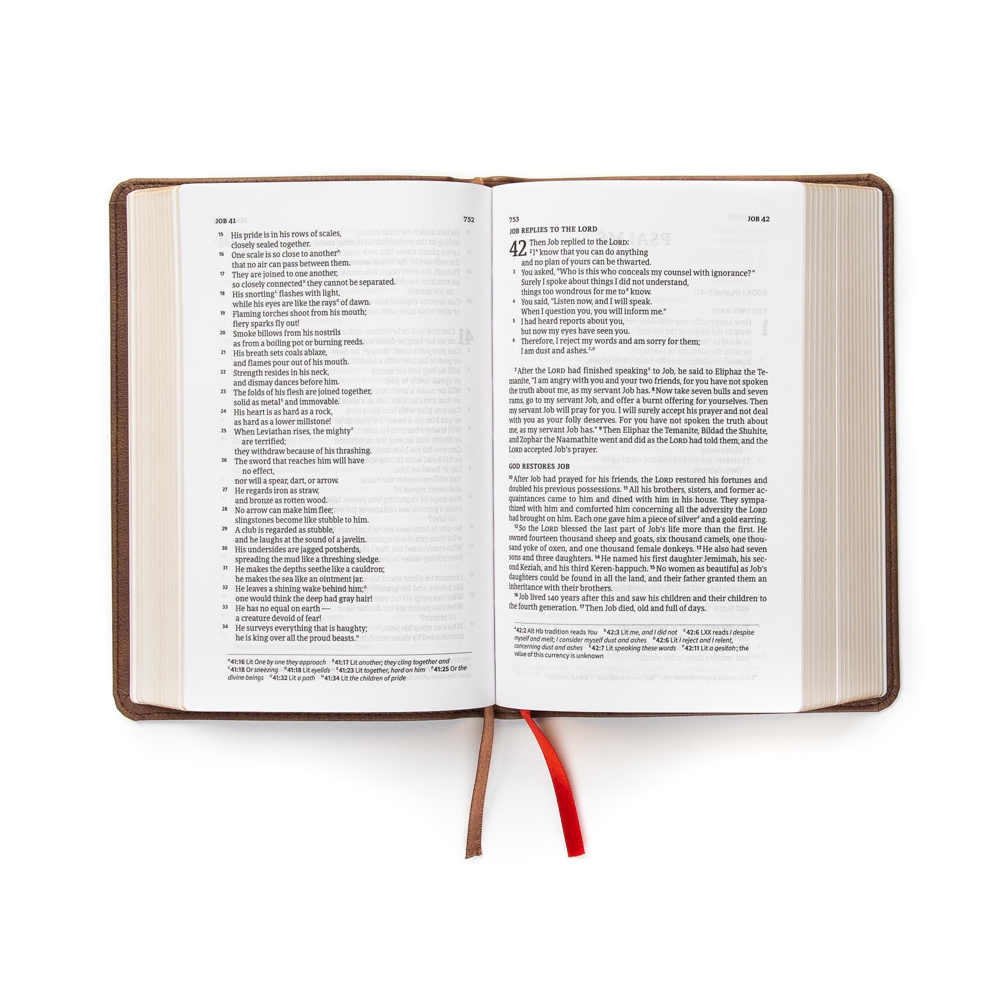 slide 4 of 9 for CSB Single-Column Compact Bible, Brown LeatherTouch