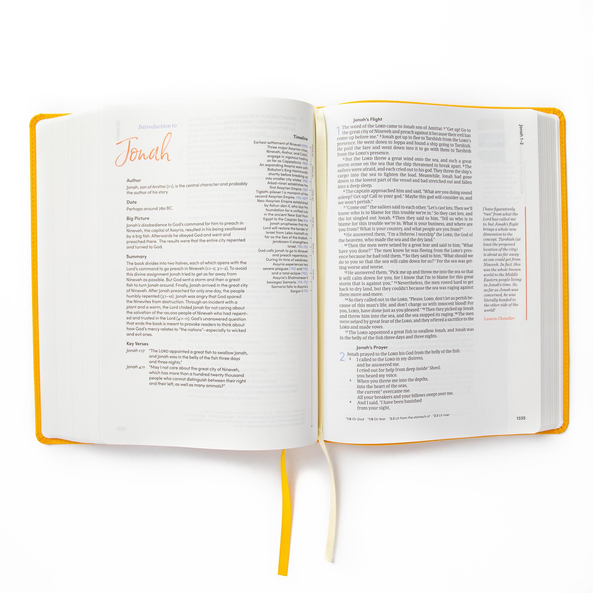 slide 5 of 11 for CSB Lifeway Women's Bible, Marigold LeatherTouch